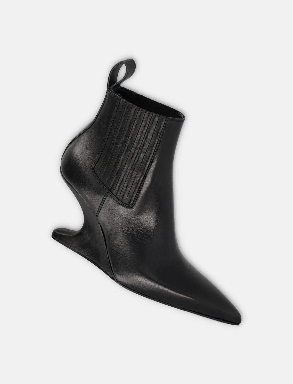 Ankle Sharp Black Washed Calf Leather Boots Rick owens – Гарантія оригінальності – детальний вид