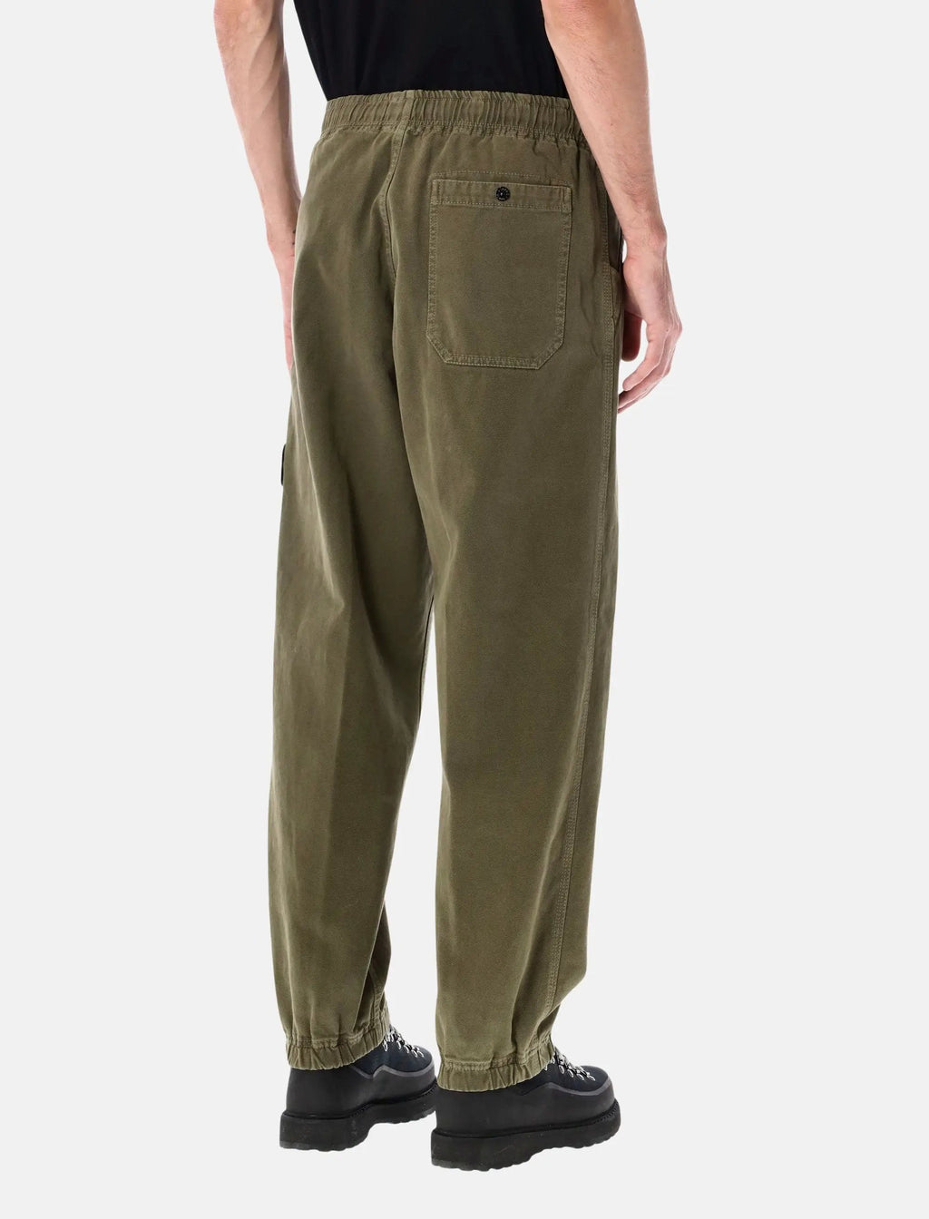 Organic Panama Cotton Old Effect Jogger Trousers Stone island оригінал – Купити в Україні – вид ззаду