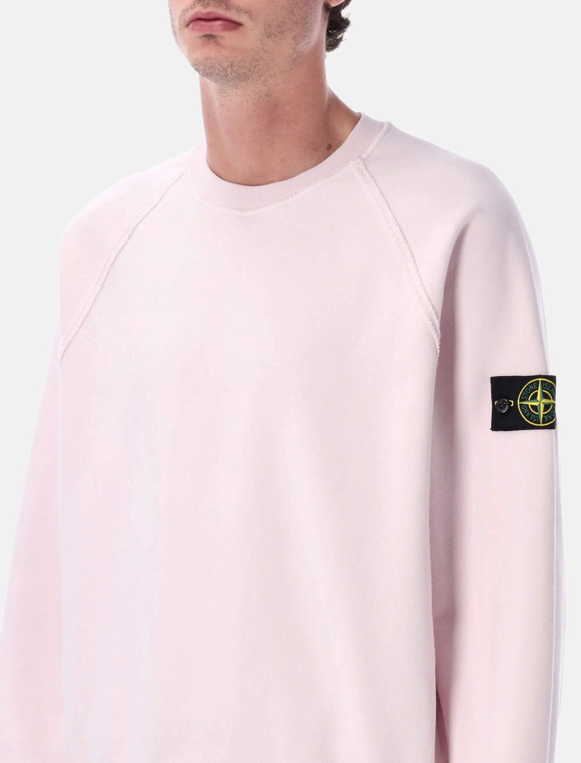 Oversized Crewneck Sweatshirt In Brushed Organic Cotton Stone island оригінал – Купити в Україні – детальний вид