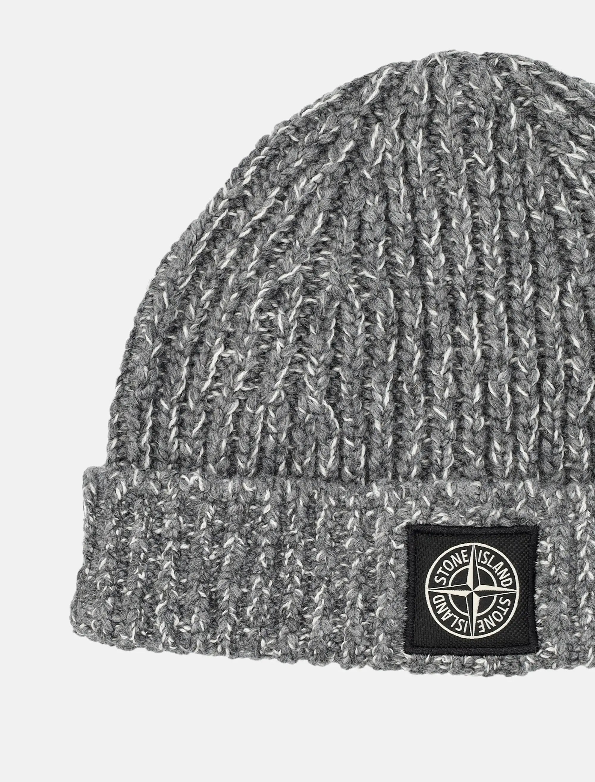 Mouliné Wool Beanie With Compass Logo Stone island – Гарантія оригінальності – вид ззаду