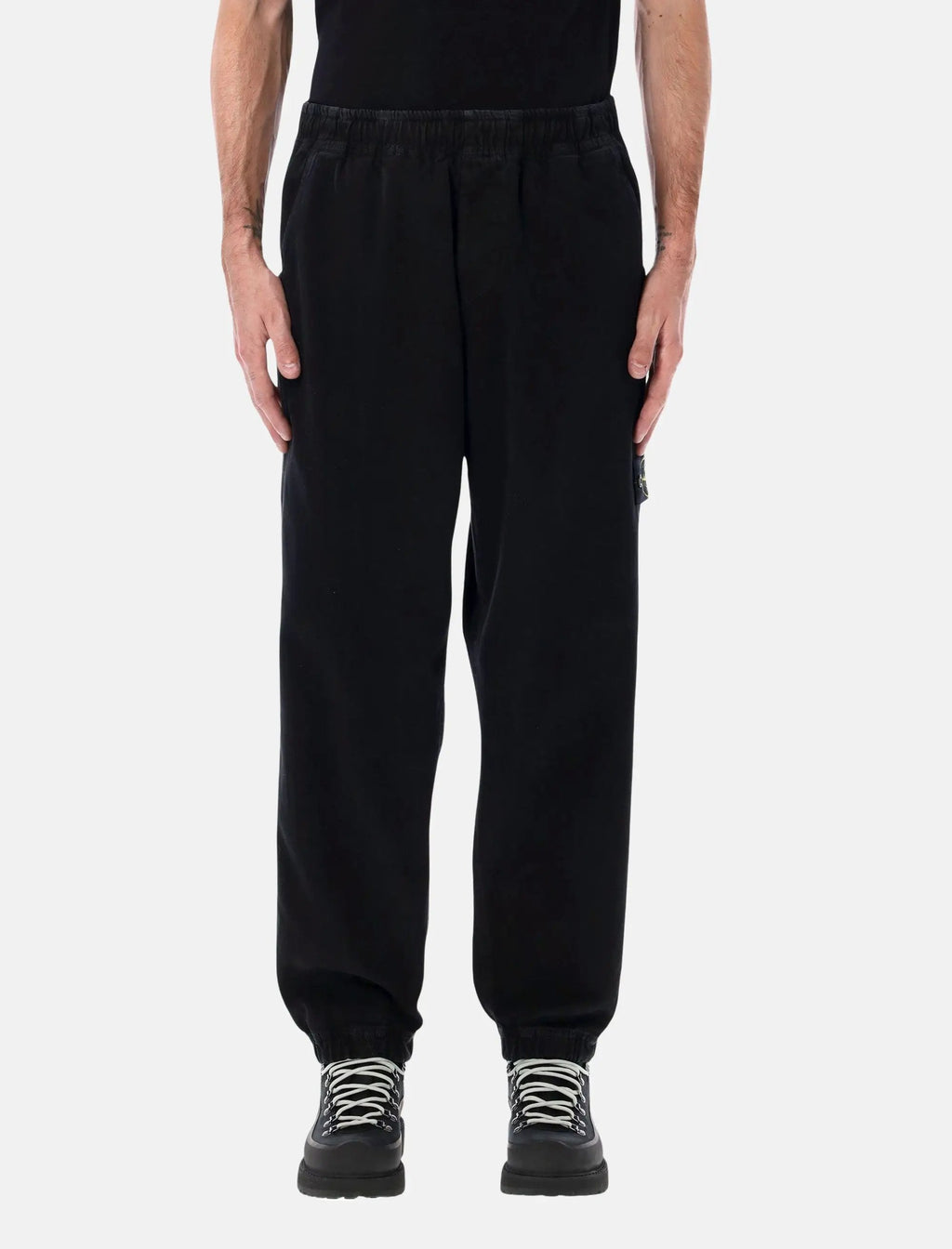 Organic Panama Cotton Old Effect Jogger Trousers Stone island оригінал – Купити в Україні – боковий вид