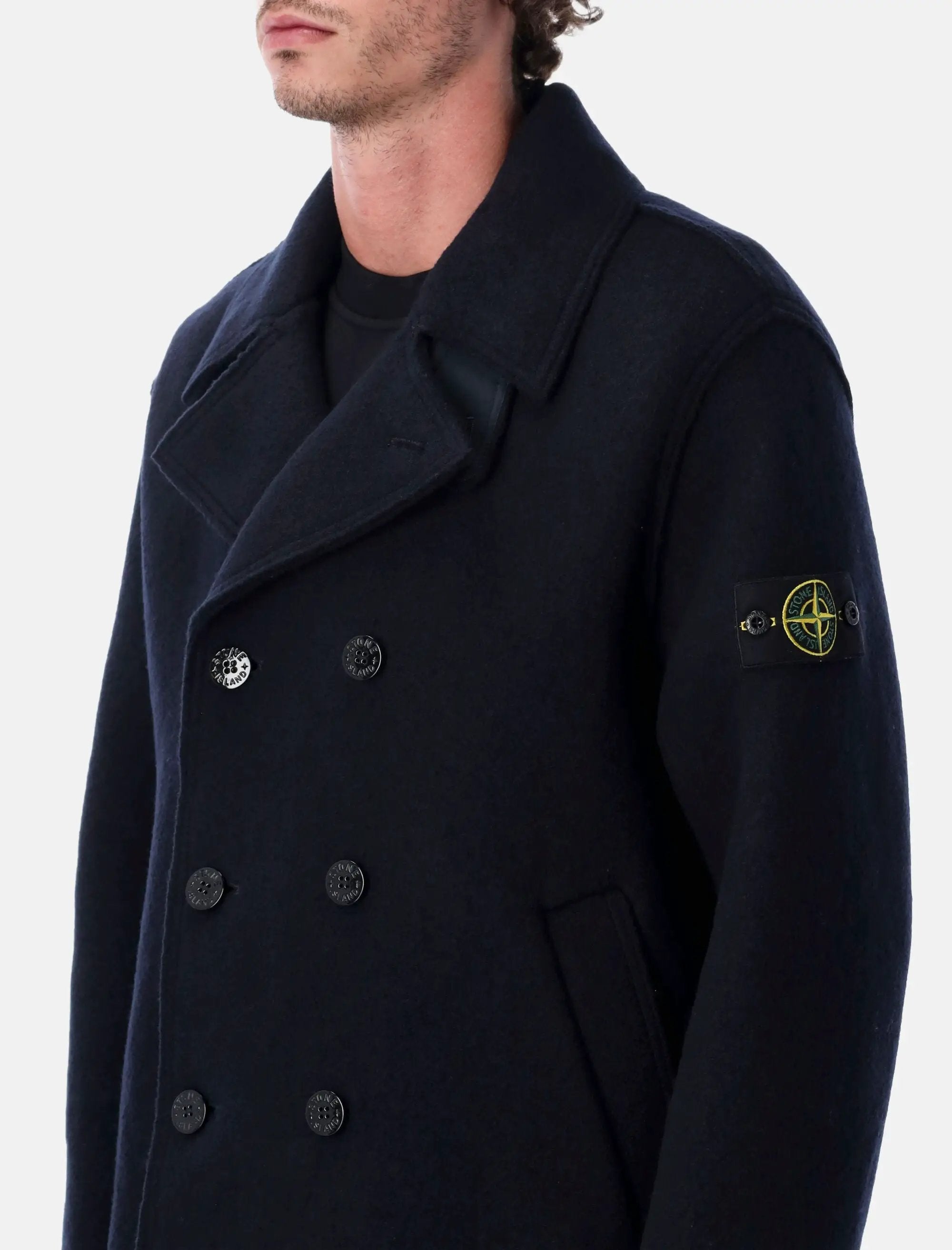 Оригінальна Oversized Double Breasted Rws Wool Coat Stone island – детальний вид