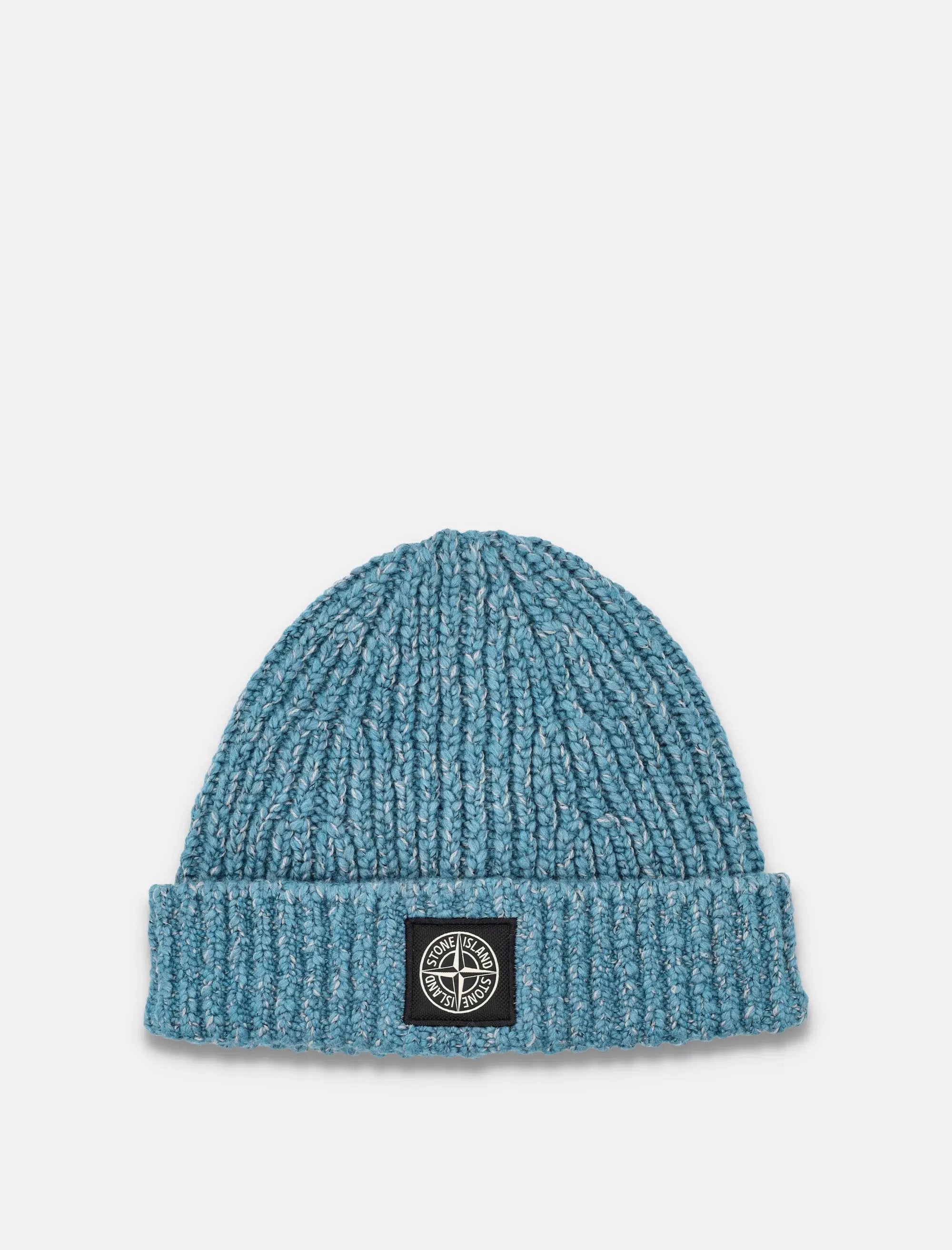 Mouliné Wool Beanie With Compass Logo Stone island – Гарантія оригінальності – боковий вид