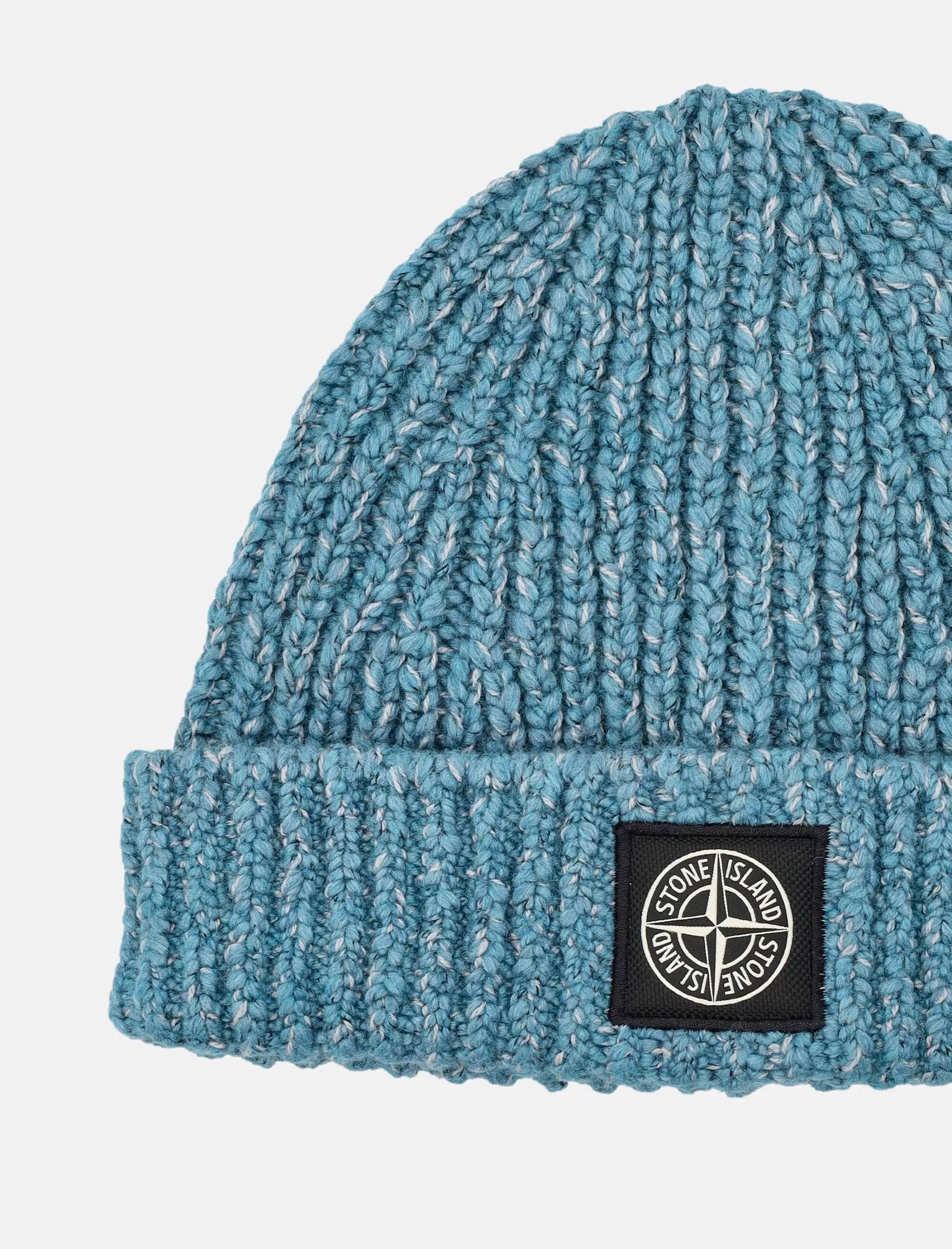 Mouliné Wool Beanie With Compass Logo Stone island – Гарантія оригінальності – вид ззаду