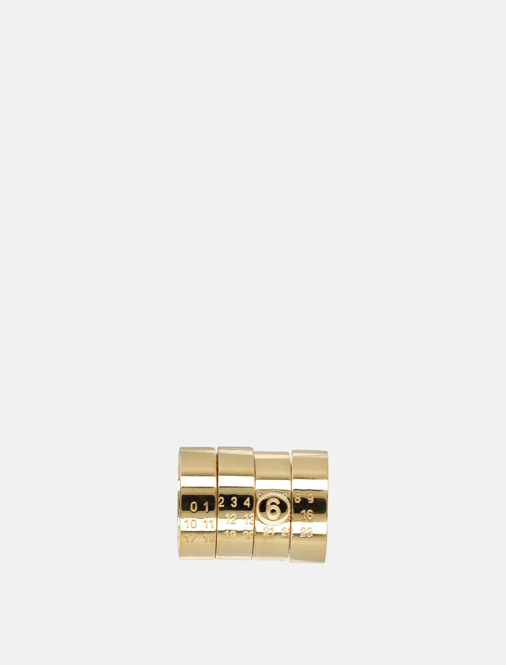 Оригінальна Stacked Numeric Metal Ring Maison margiela – боковий вид