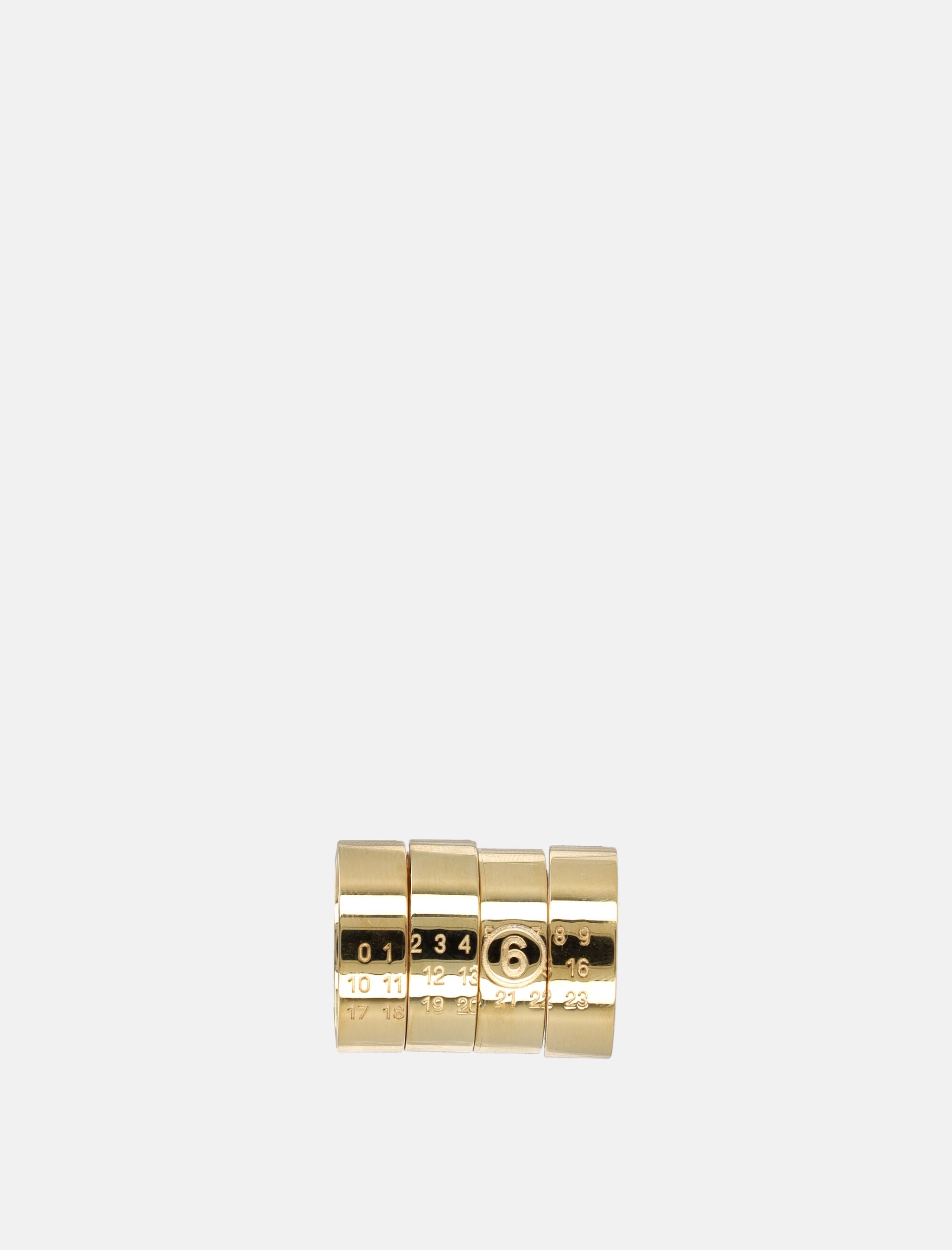 Оригінальна Stacked Numeric Metal Ring Maison margiela – боковий вид