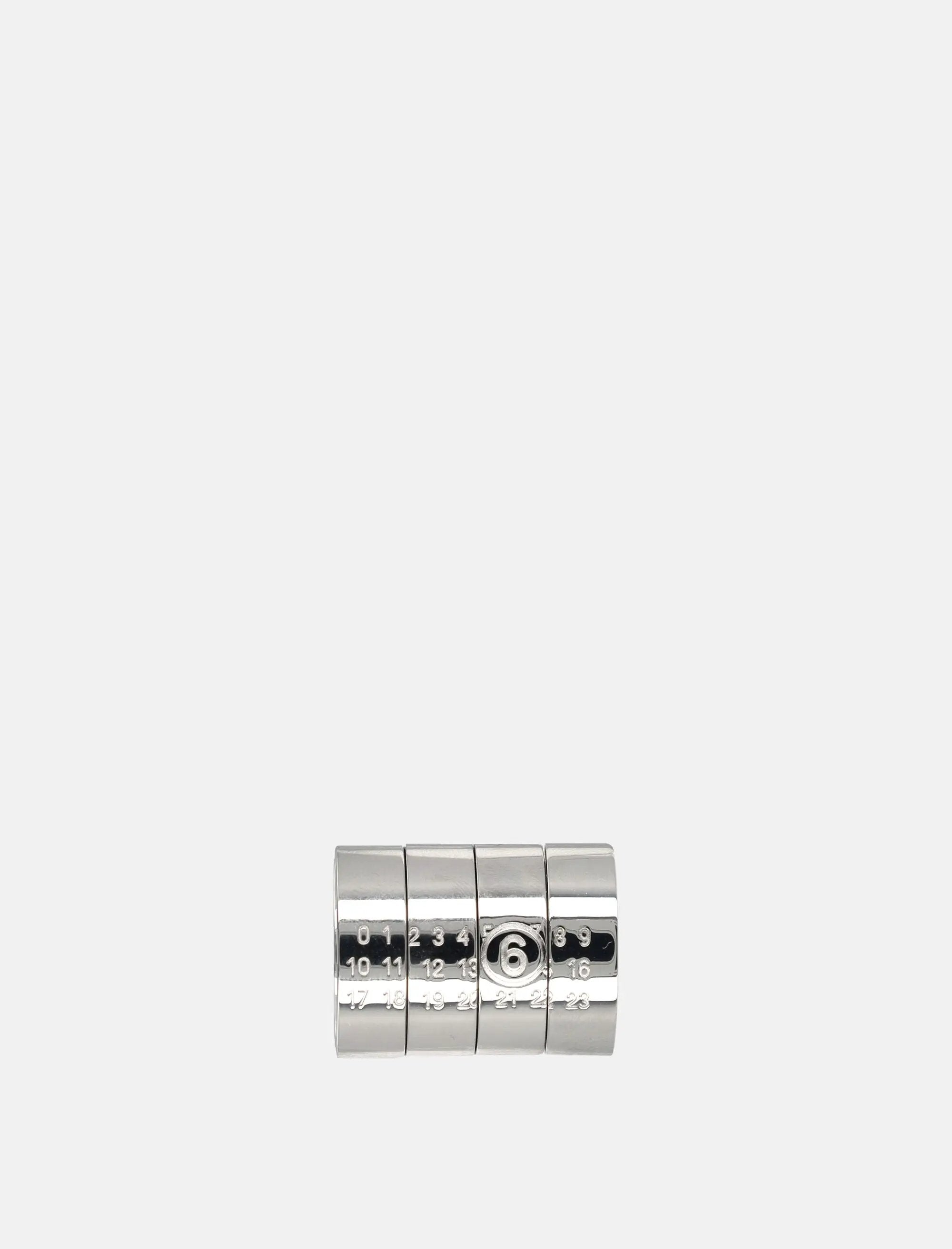 Оригінальна Stacked Numeric Metal Ring Maison margiela – боковий вид