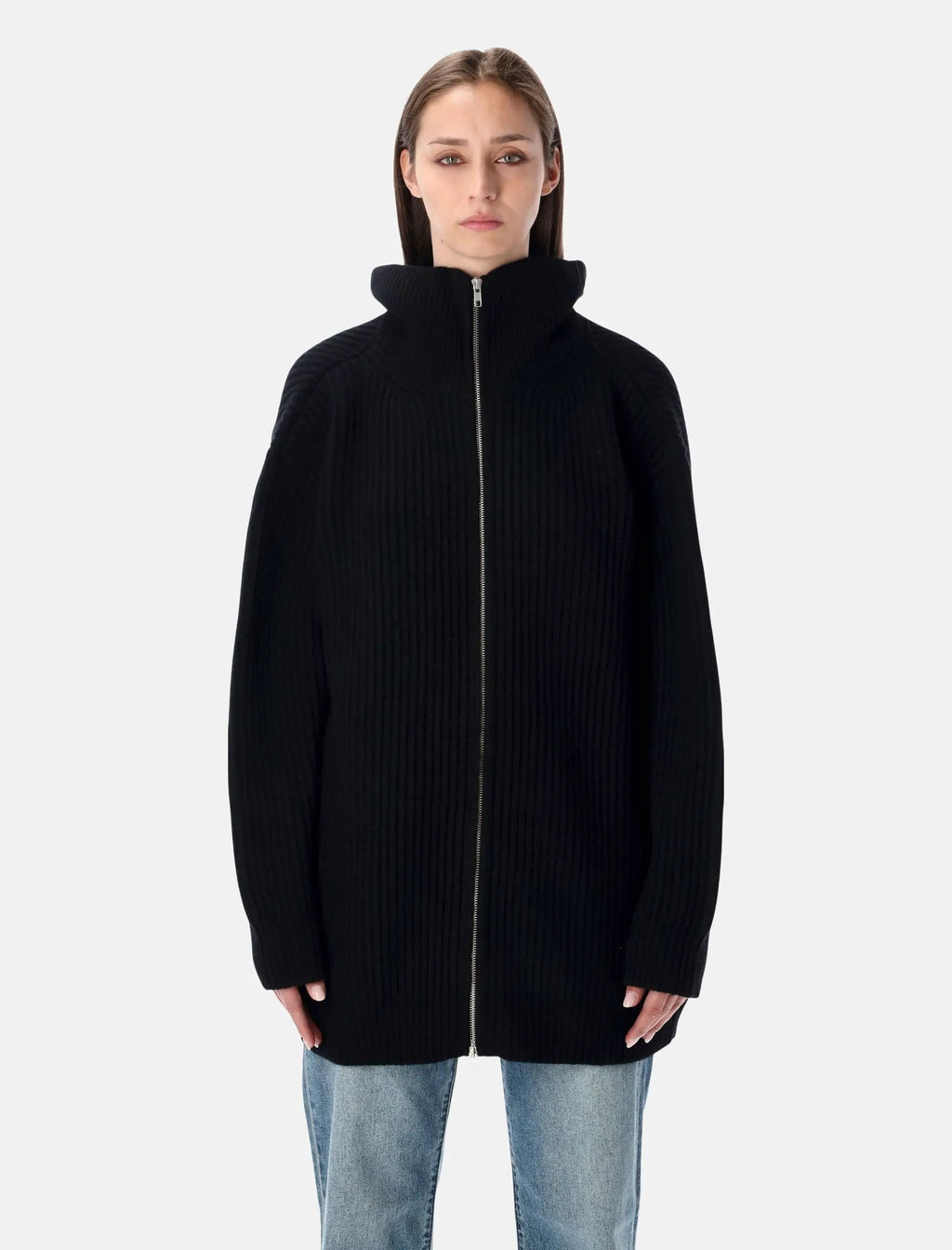Оригінальна Ribbed Wool Blend Cardigan Dress Maison margiela – боковий вид