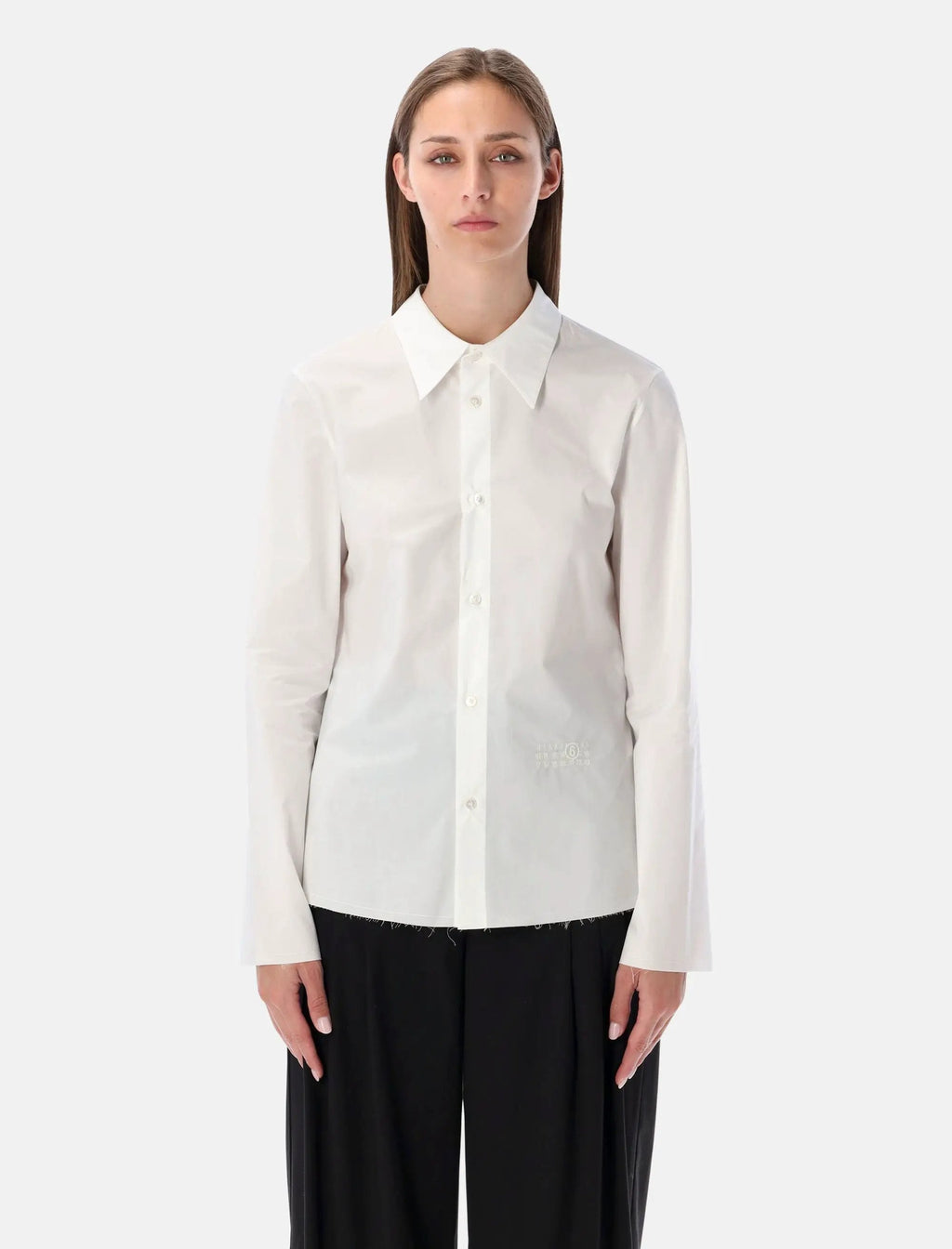 White Poplin Shirt With Back Panel Maison margiela оригінал – Купити в Україні – боковий вид