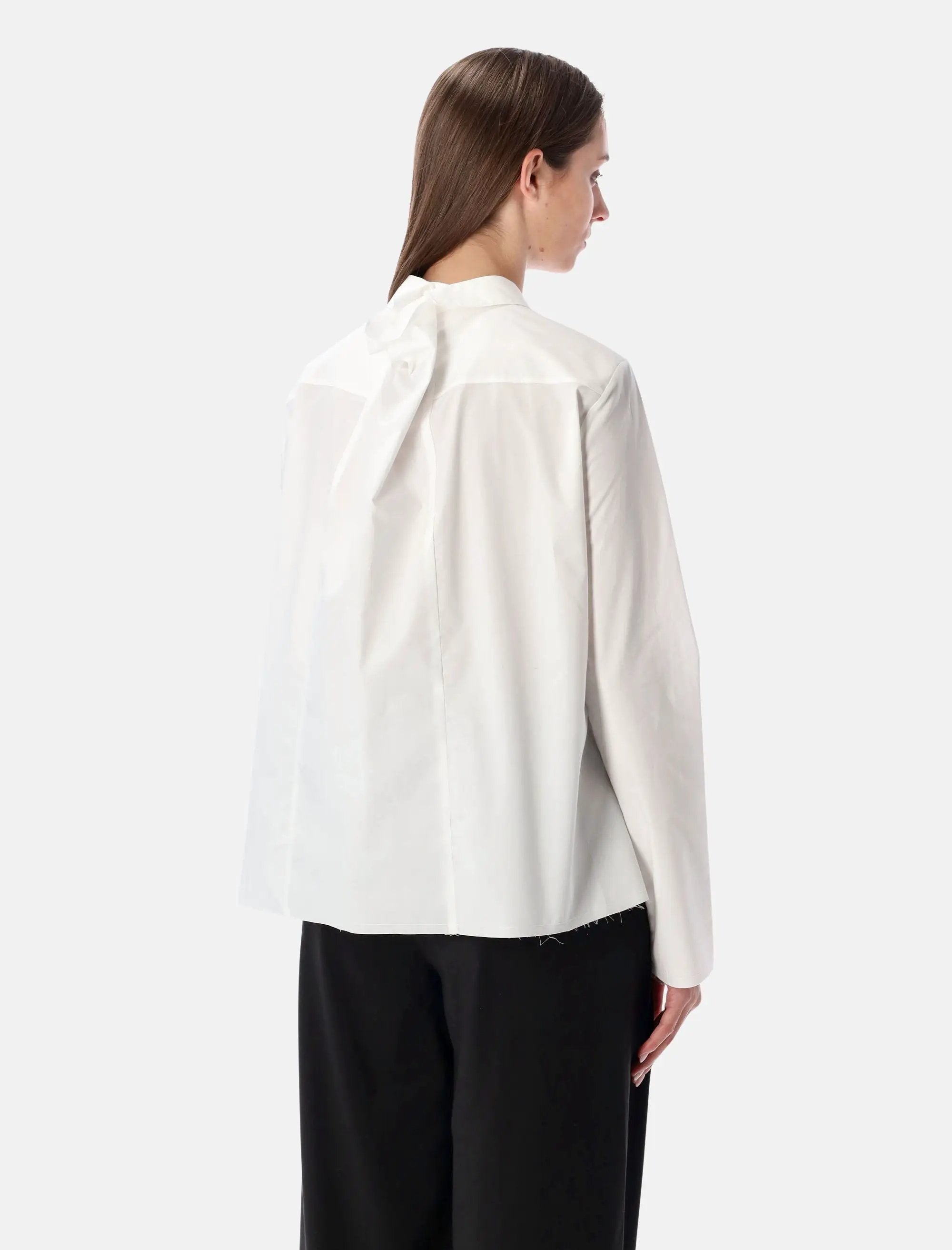 White Poplin Shirt With Back Panel Maison margiela оригінал – Купити в Україні – вид ззаду