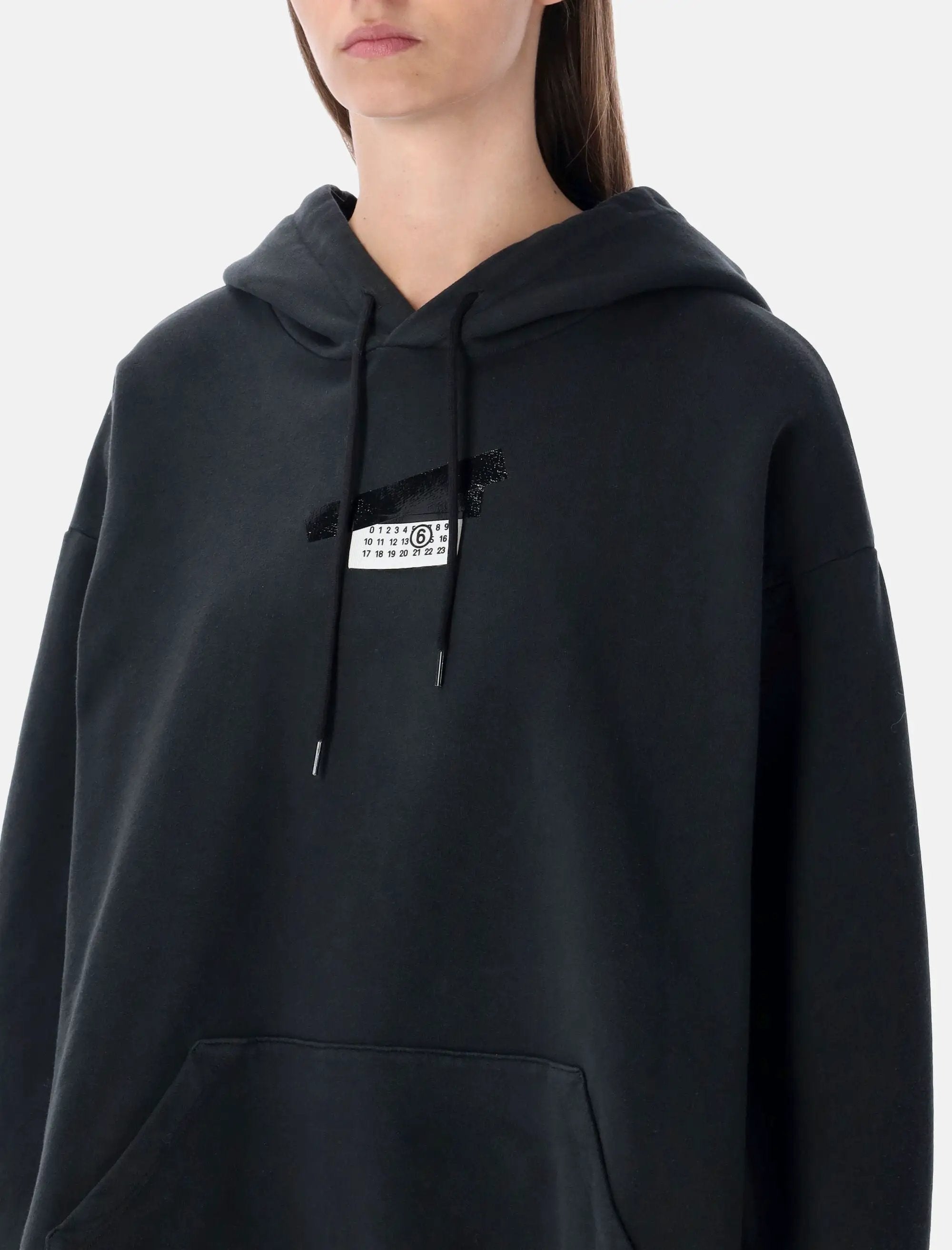 Black Logo Hoodie Maison margiela – Гарантія оригінальності – детальний вид
