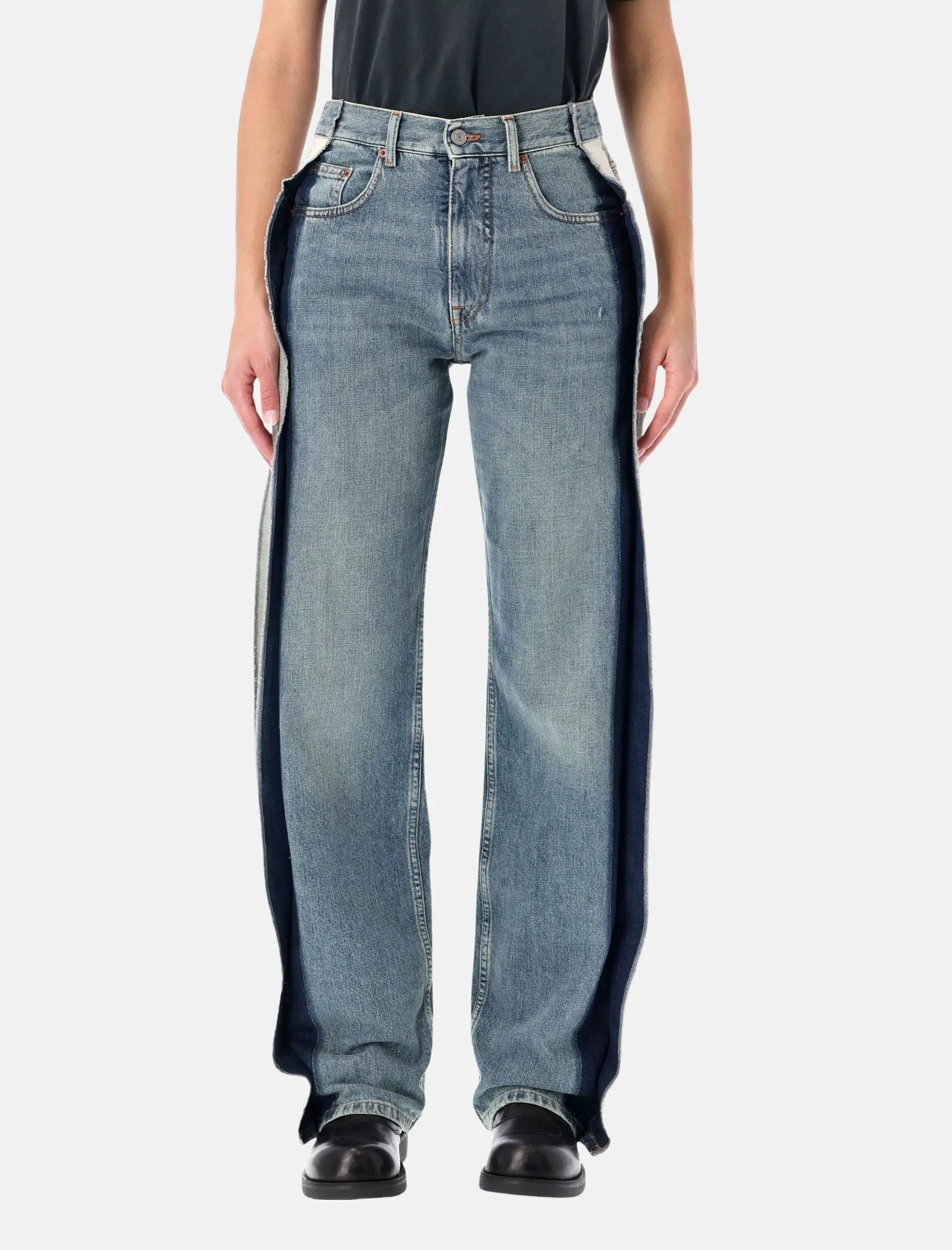 Reduced Panel Straight Jeans Maison margiela – Гарантія оригінальності – боковий вид