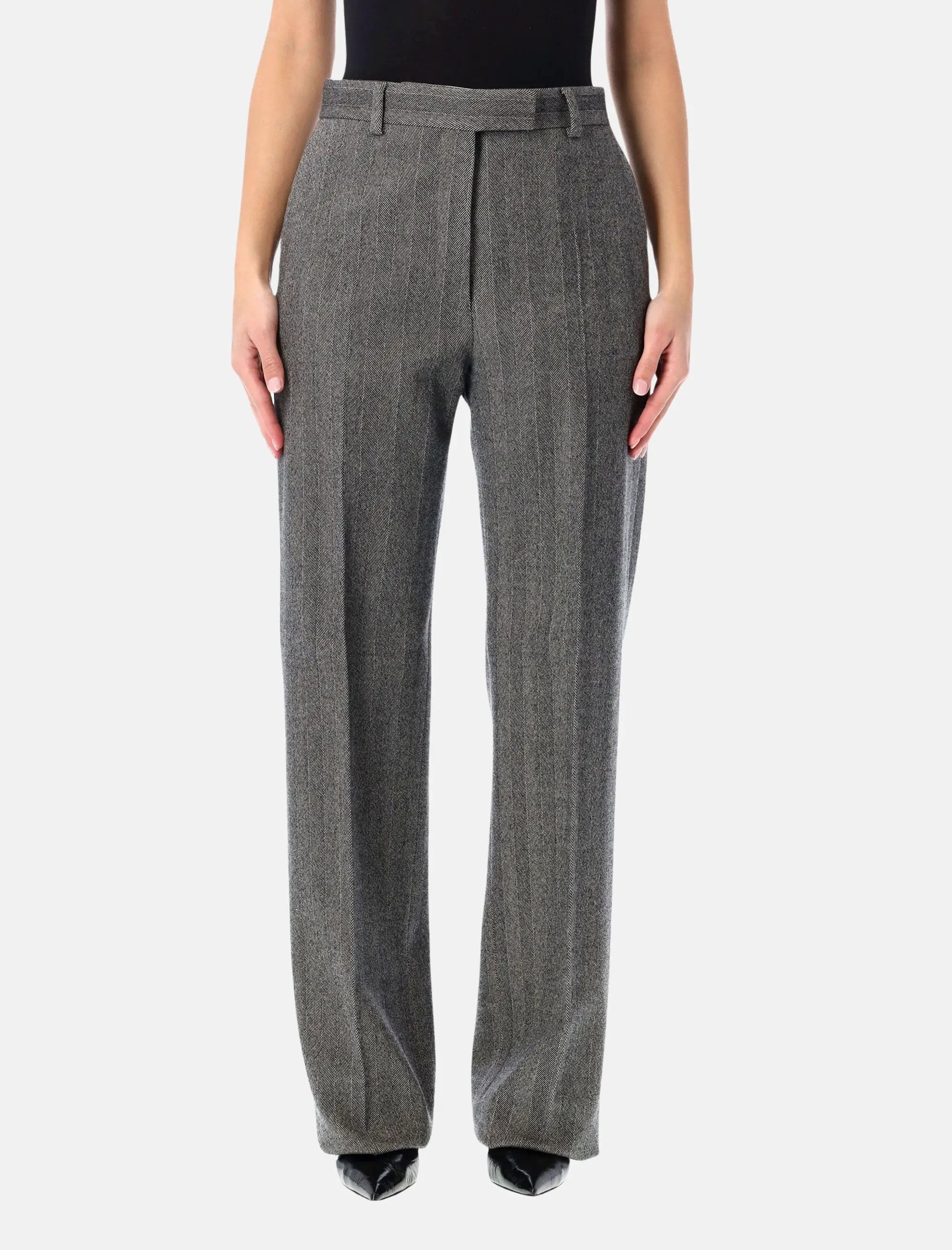 Chevron Wool Tailored Trousers Salvatore ferragamo оригінал – Купити в Україні – боковий вид