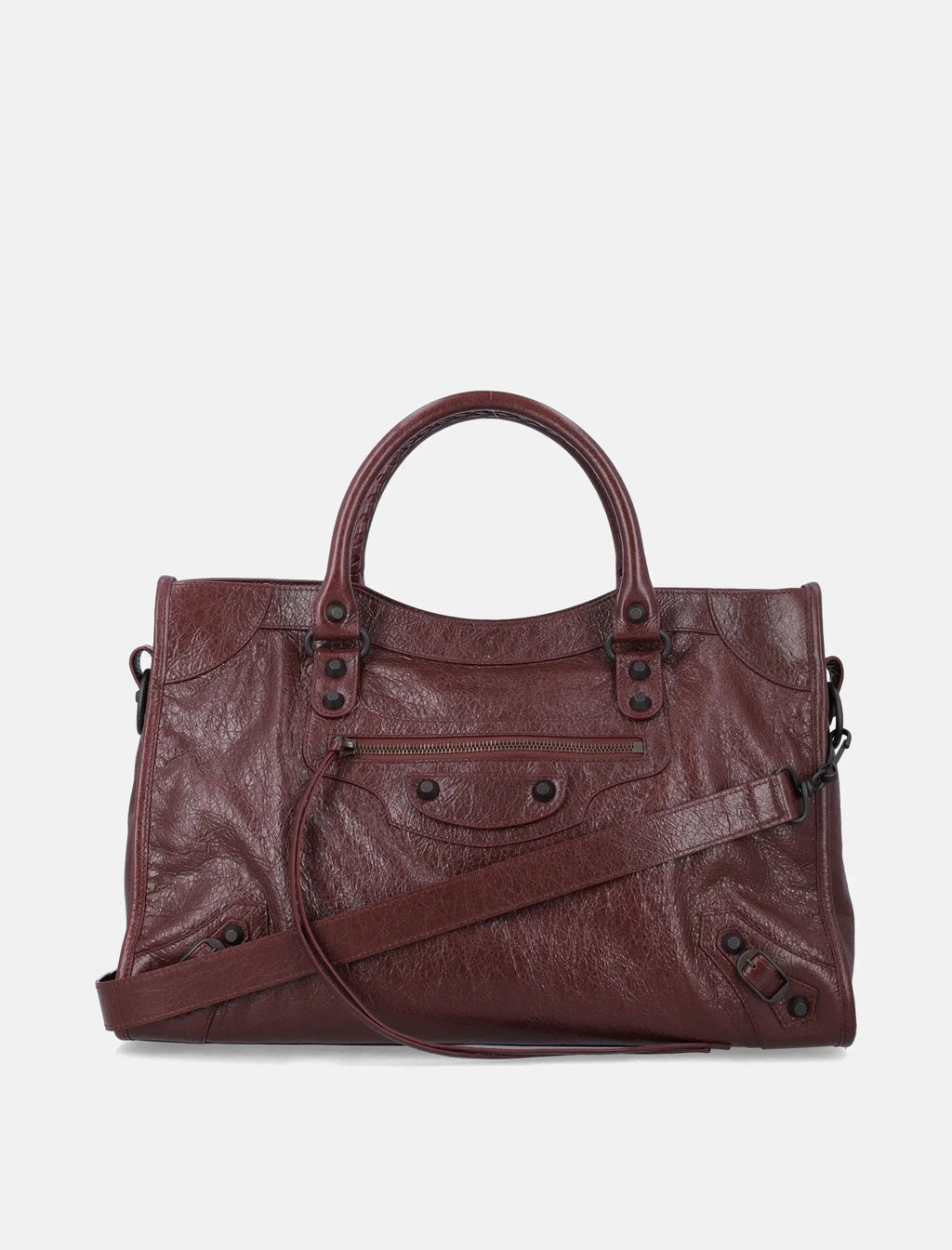 Оригінальна Le City Medium Bag In Volcanic Rock Lambskin Balenciaga – боковий вид