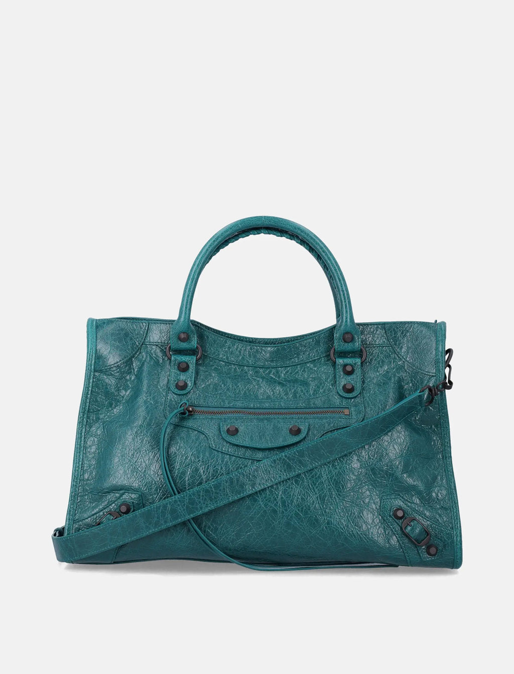 Оригінальна Le City Medium Bag In Volcanic Rock Lambskin Balenciaga – боковий вид