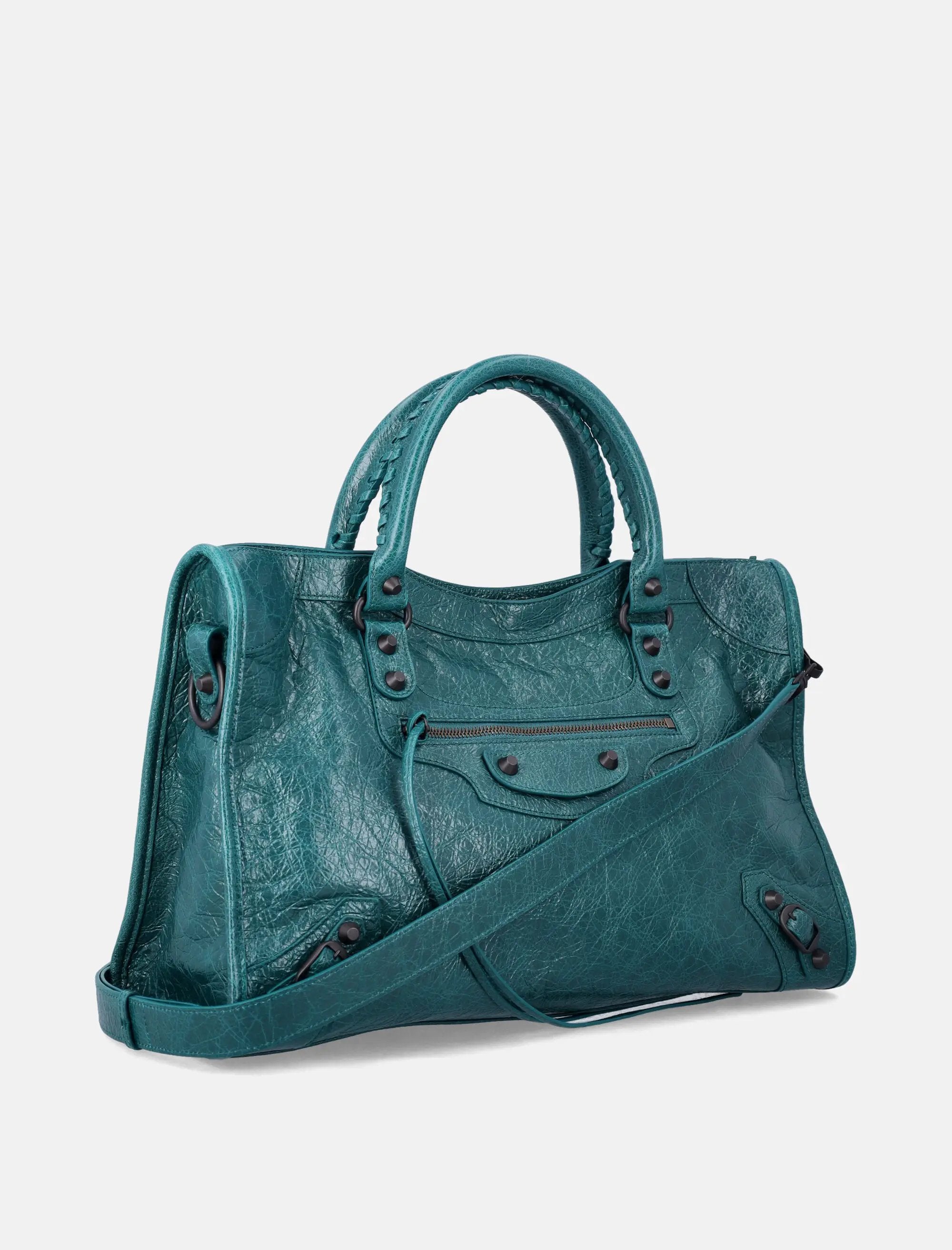 Оригінальна Le City Medium Bag In Volcanic Rock Lambskin Balenciaga – детальний вид