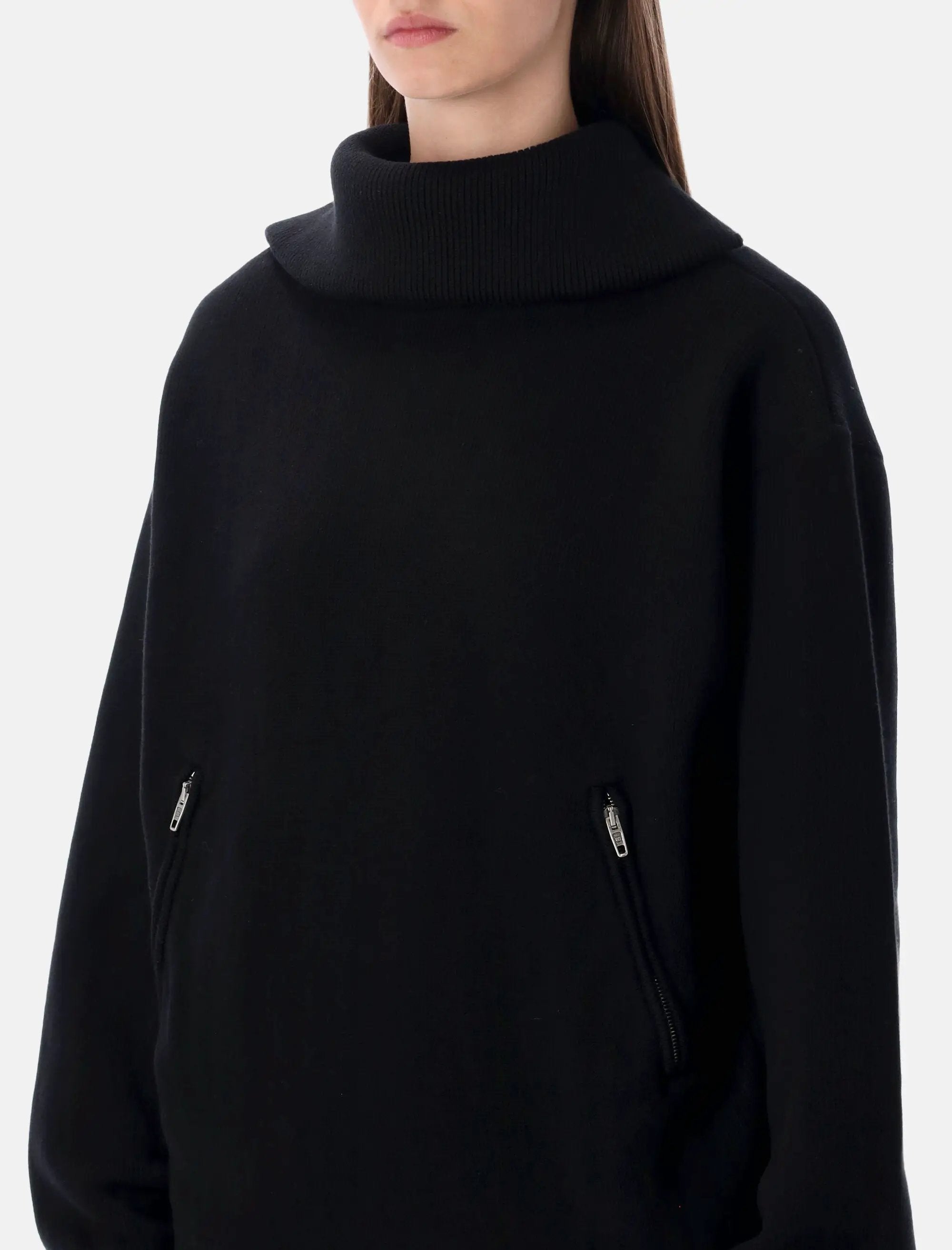 Cotton High Neck Zip Sweater Balenciaga оригінал – Купити в Україні – детальний вид