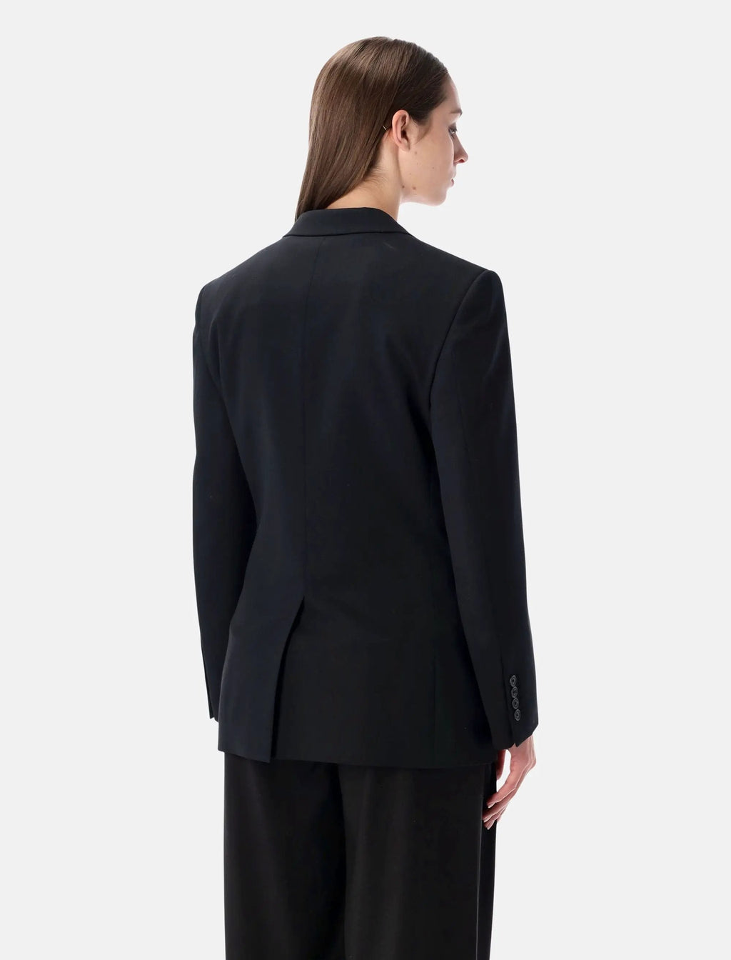 Standard Single Breasted Tailored Blazer In Black Balenciaga – Гарантія оригінальності – вид ззаду