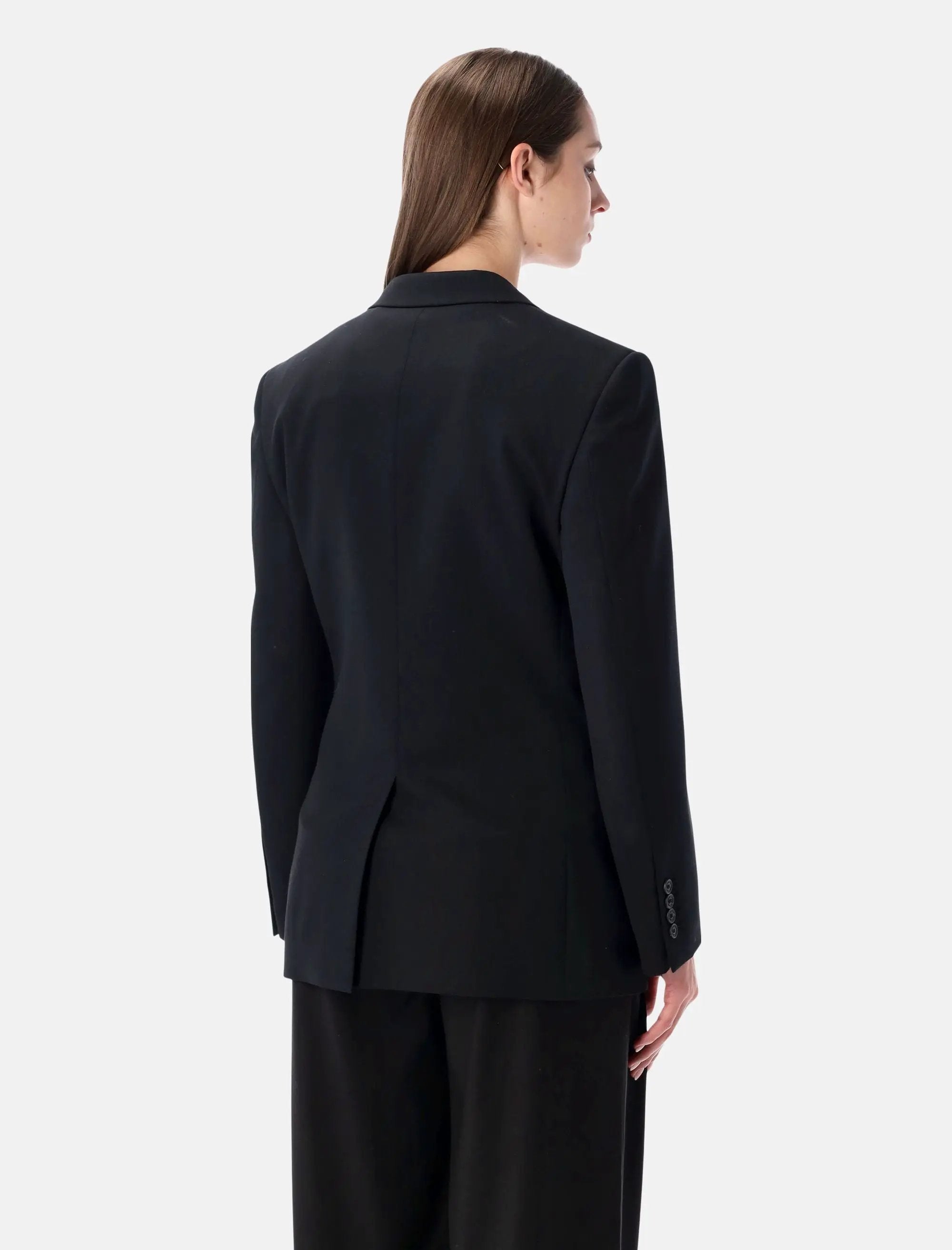 Standard Single Breasted Tailored Blazer In Black Balenciaga – Гарантія оригінальності – вид ззаду