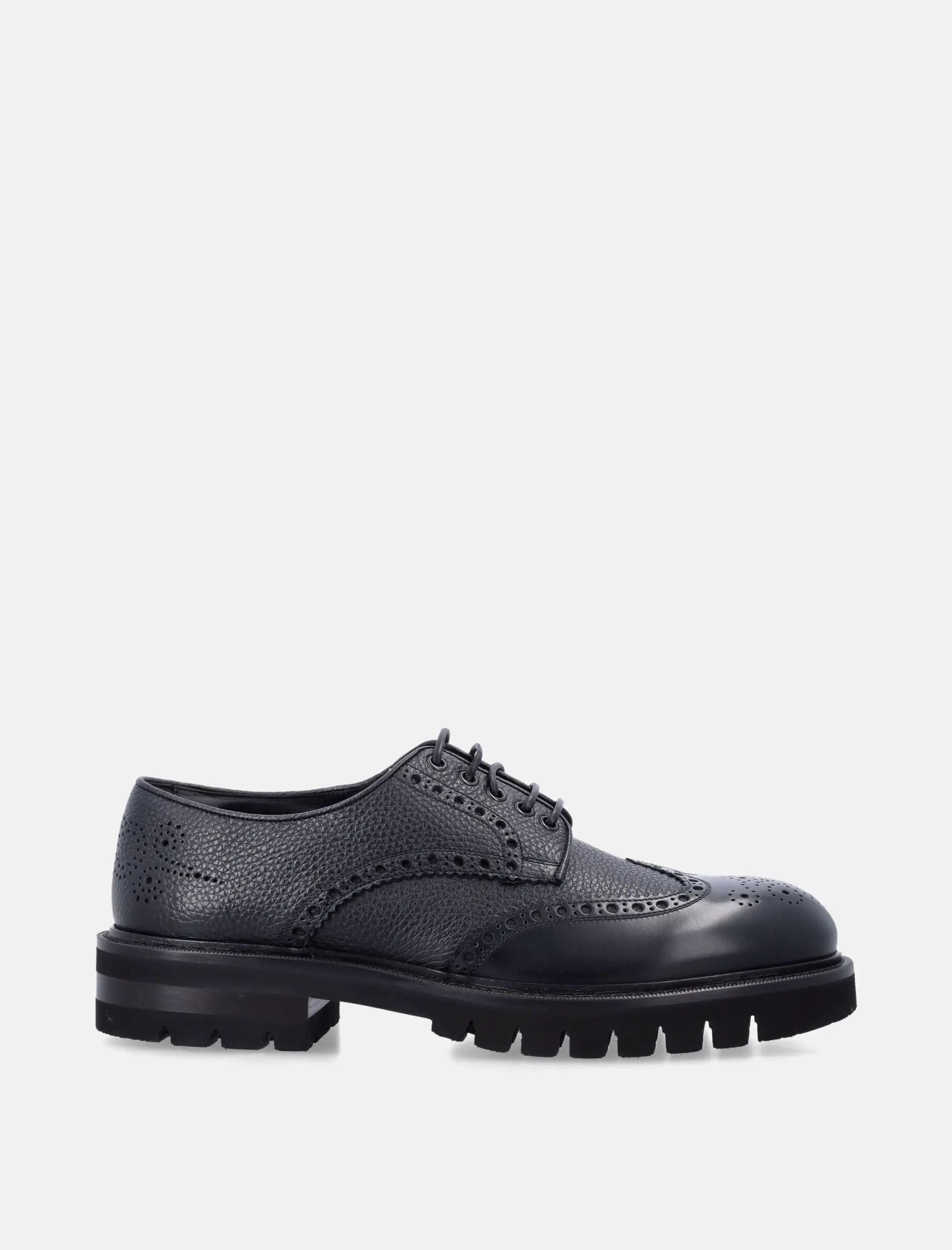 Leather Derby With Broguing Salvatore ferragamo оригінал – Купити в Україні – боковий вид
