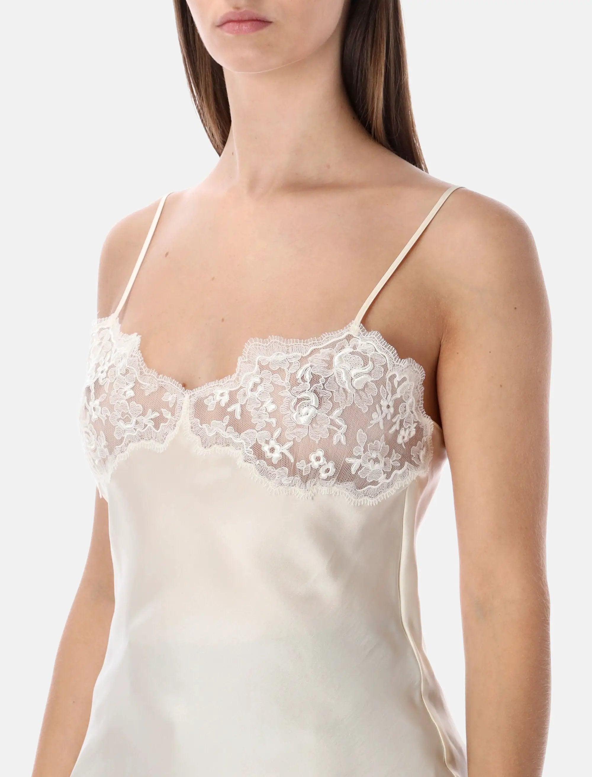 Ivory Silk Top With Lace Chloe оригінал – Купити в Україні – детальний вид