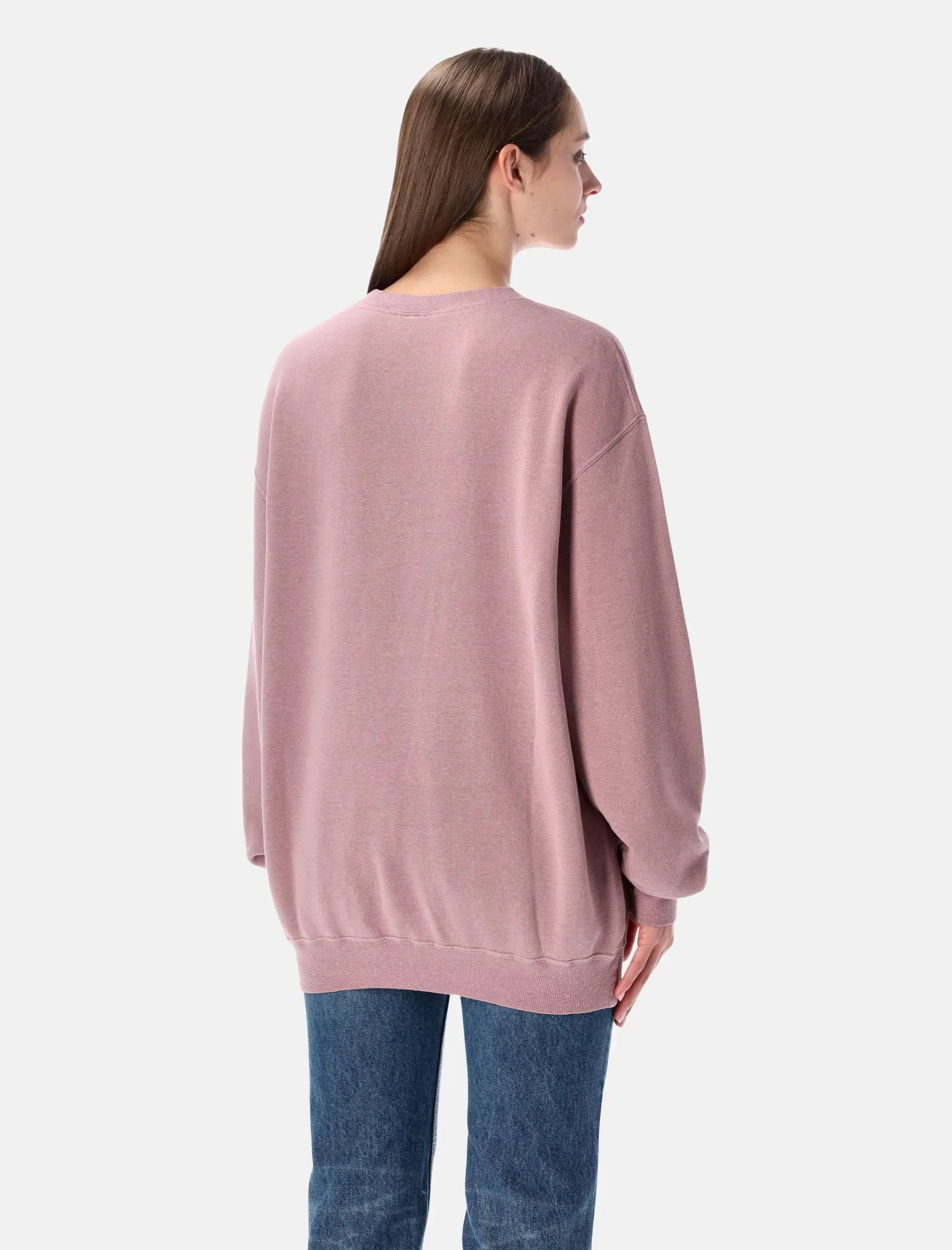 Pink Chiné Fleece Oversized Sweatshirt Chloe – Гарантія оригінальності – вид ззаду