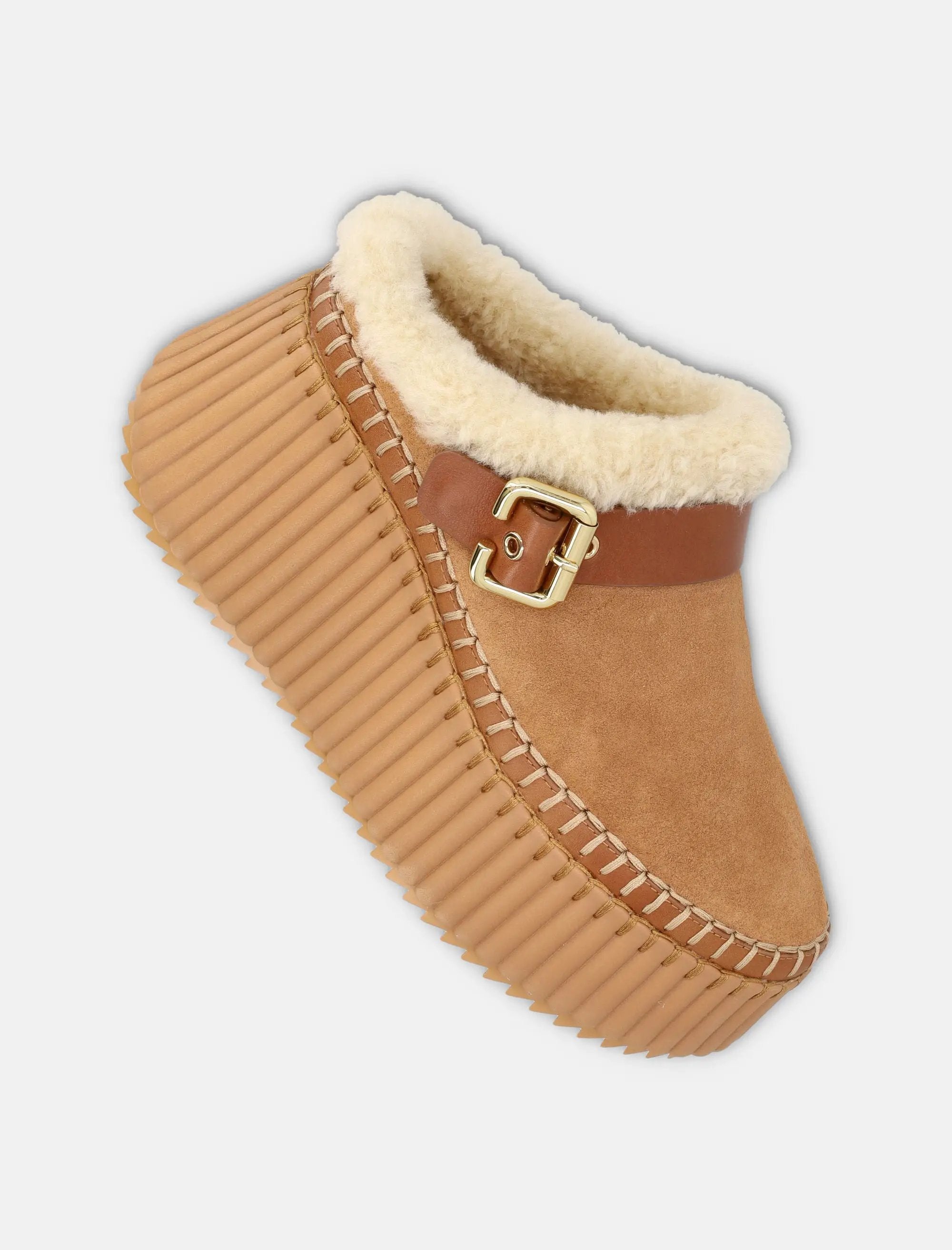 Nama Suede Wedge Mules With Paddington Buckle Chloe – Гарантія оригінальності – детальний вид