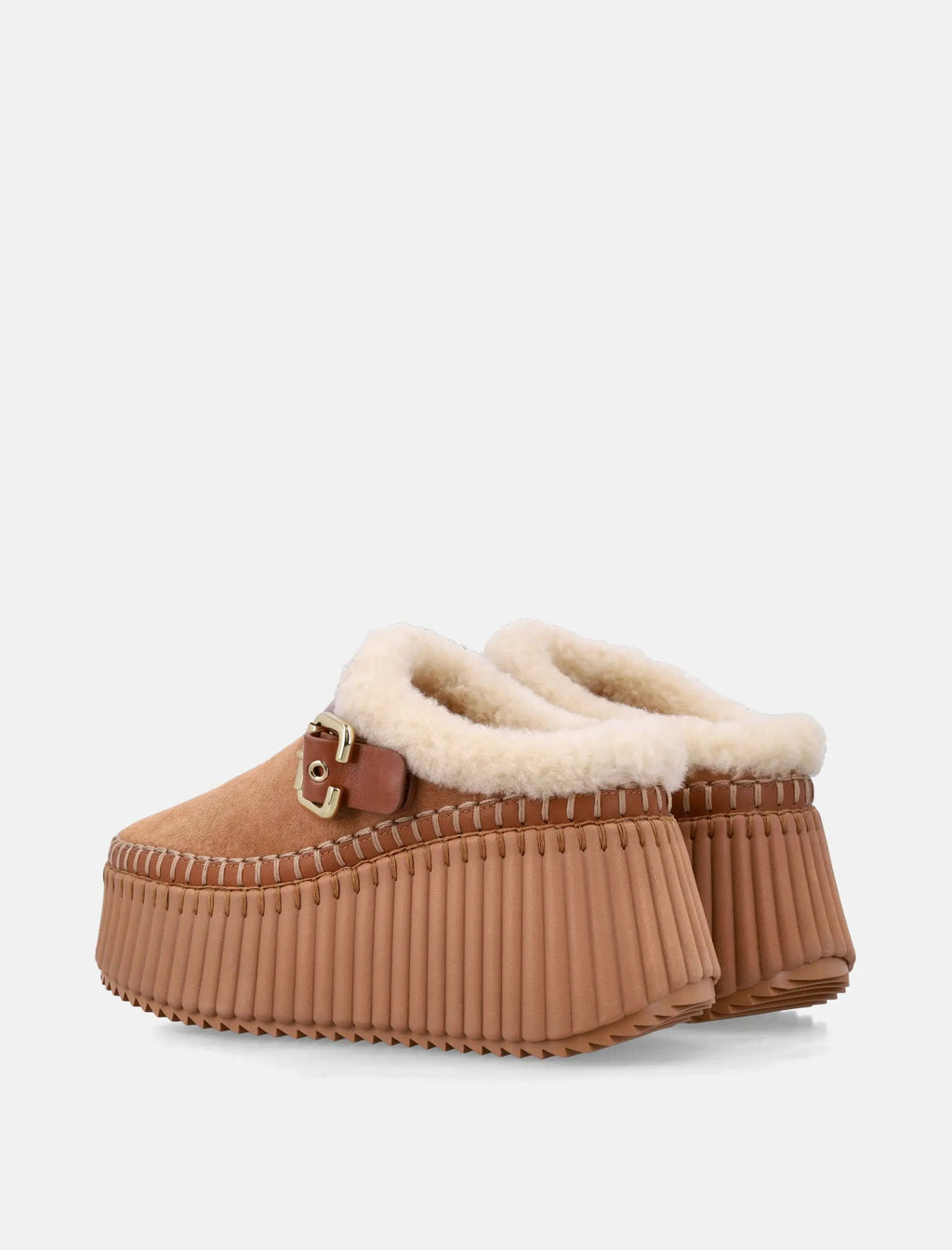 Nama Suede Wedge Mules With Paddington Buckle Chloe – Гарантія оригінальності – збільшений вид