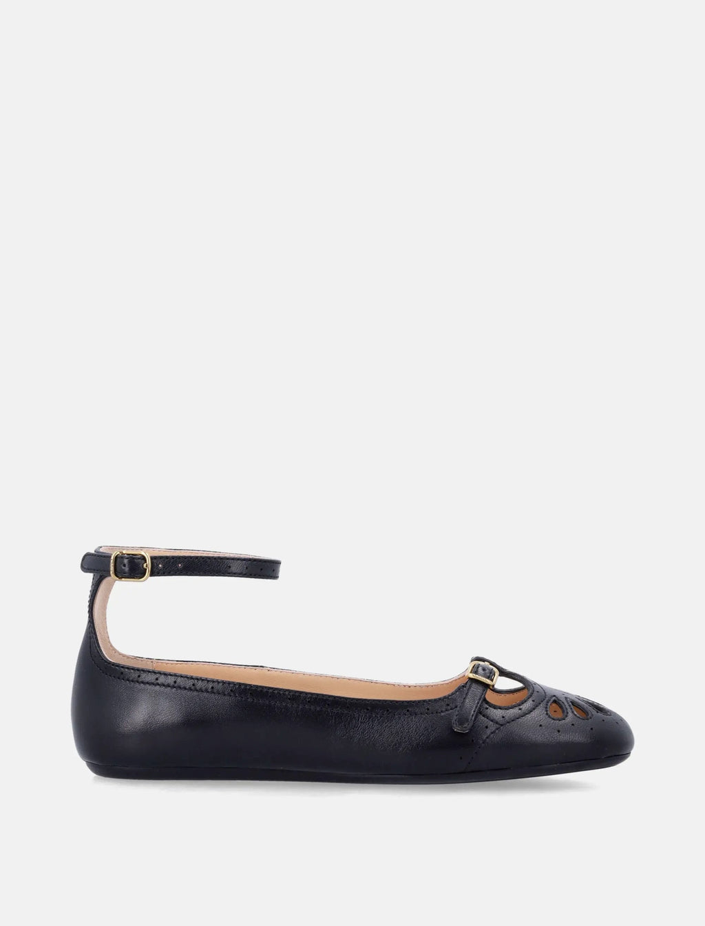 Misty Lambskin Ballerinas With Buckle Chloe – Гарантія оригінальності – боковий вид