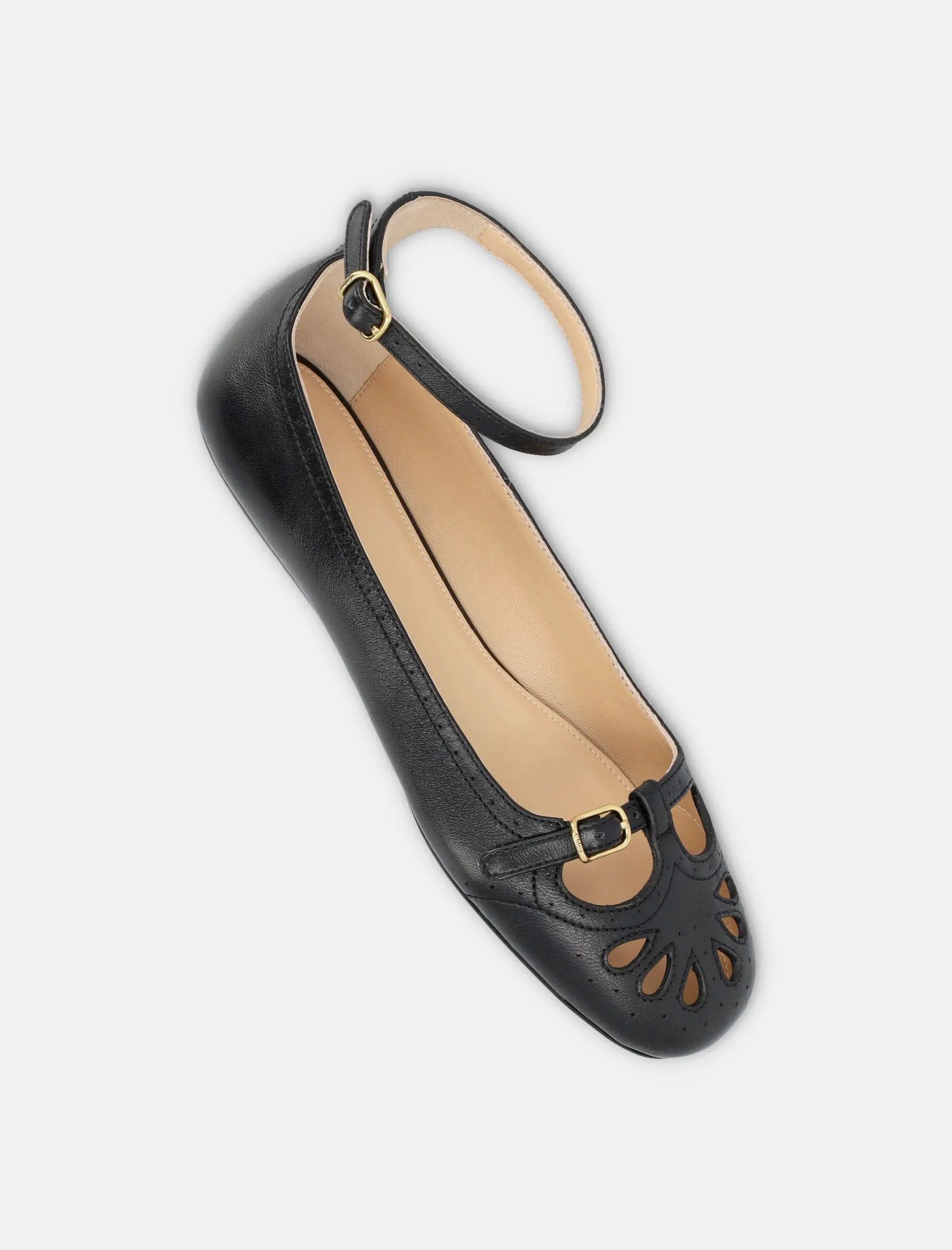 Misty Lambskin Ballerinas With Buckle Chloe – Гарантія оригінальності – детальний вид