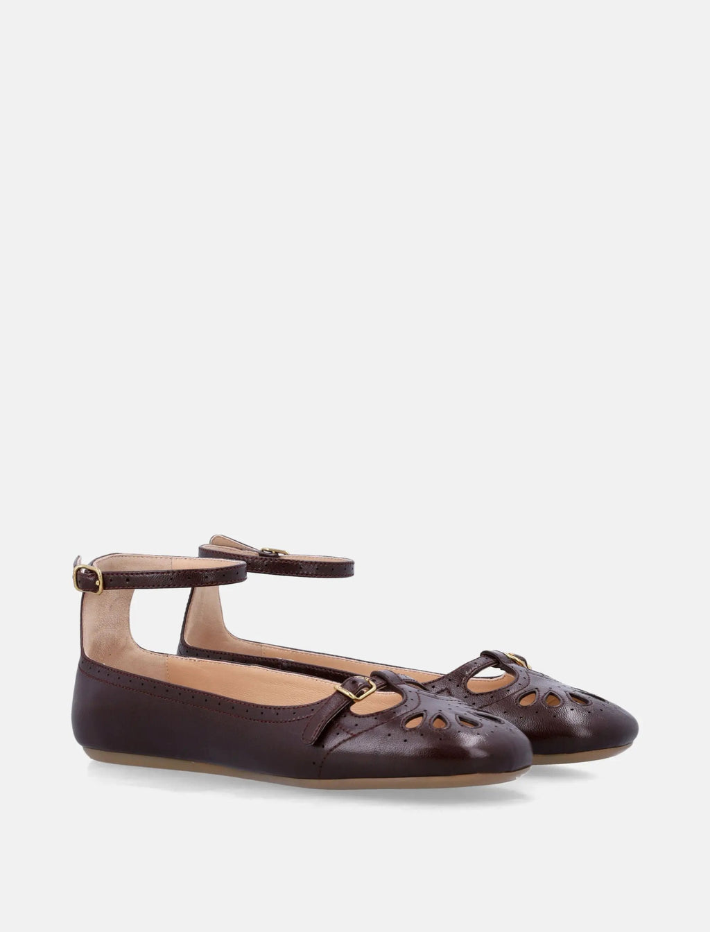Misty Lambskin Ballerinas With Buckle Chloe – Гарантія оригінальності – вид ззаду