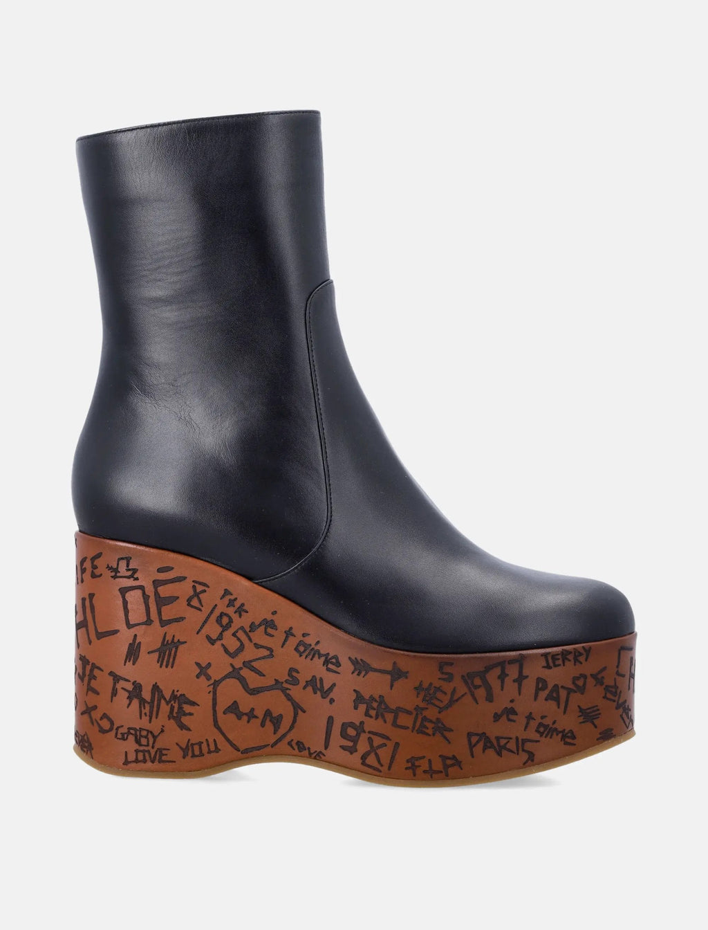 Maxime Leather Wedge Ankle Boots Chloe оригінал – Купити в Україні – боковий вид