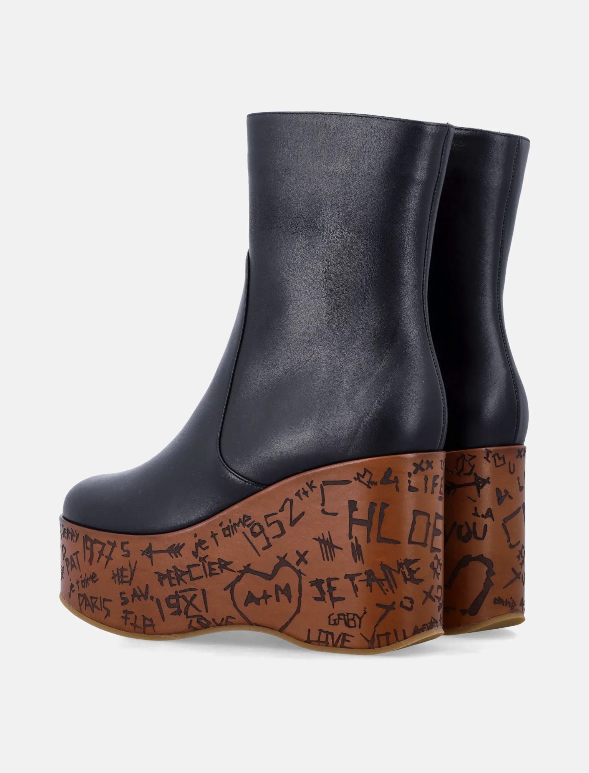Maxime Leather Wedge Ankle Boots Chloe оригінал – Купити в Україні – збільшений вид