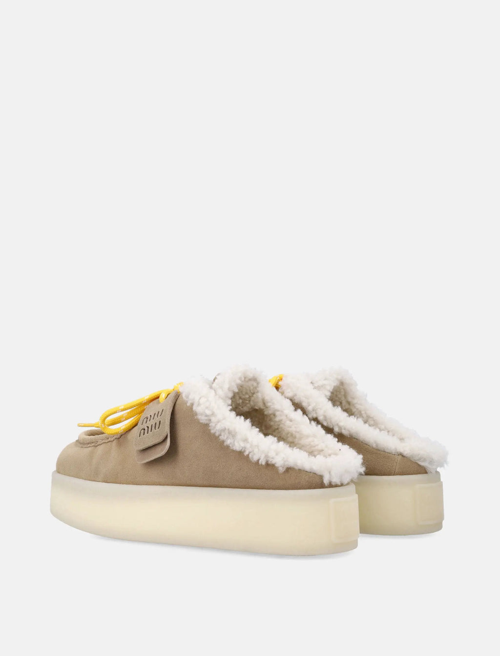 Suede Mule Loafers With Shearling Lining Miu miu – Гарантія оригінальності – збільшений вид