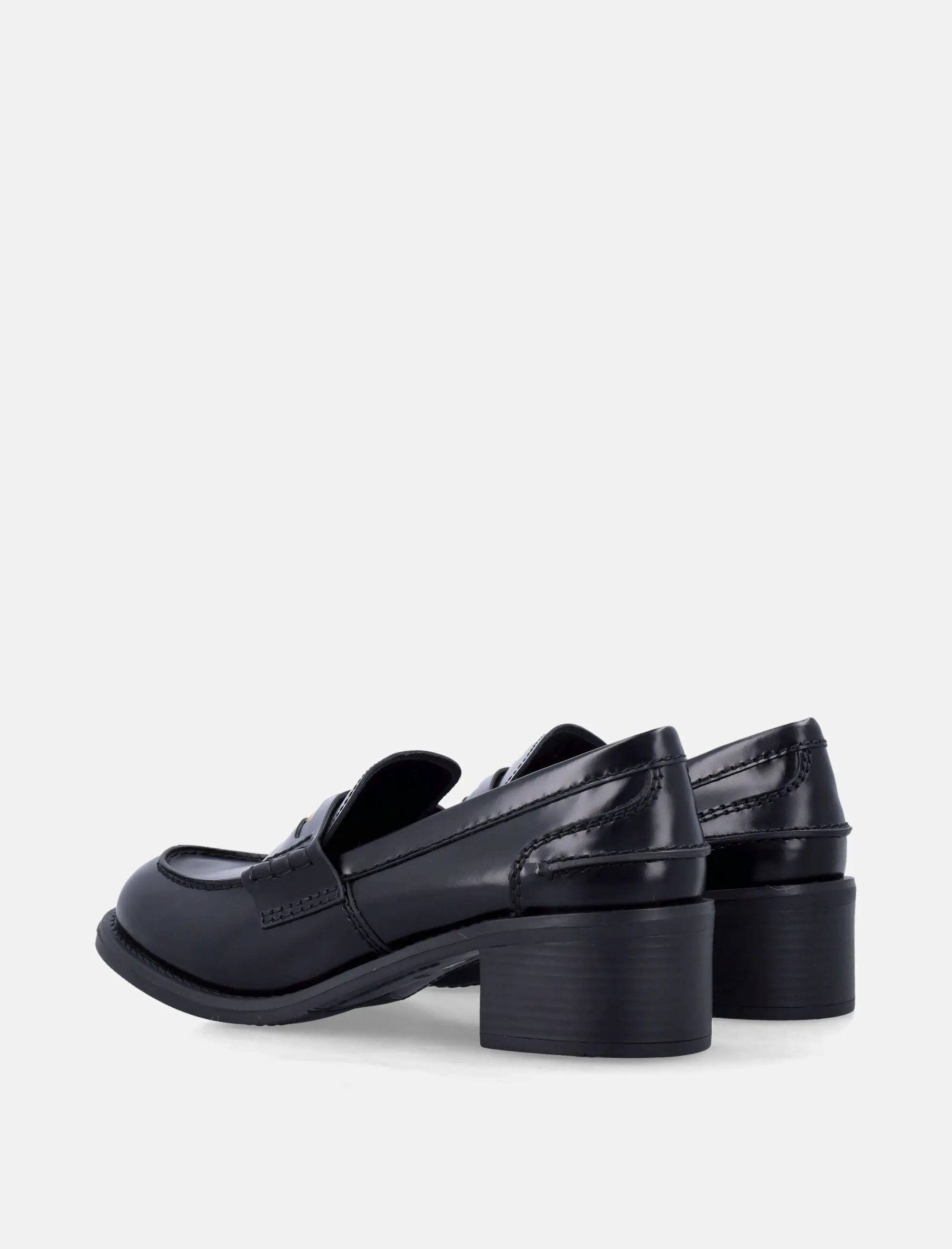 Оригінальна Black Brushed Leather Loafers Miu miu – збільшений вид