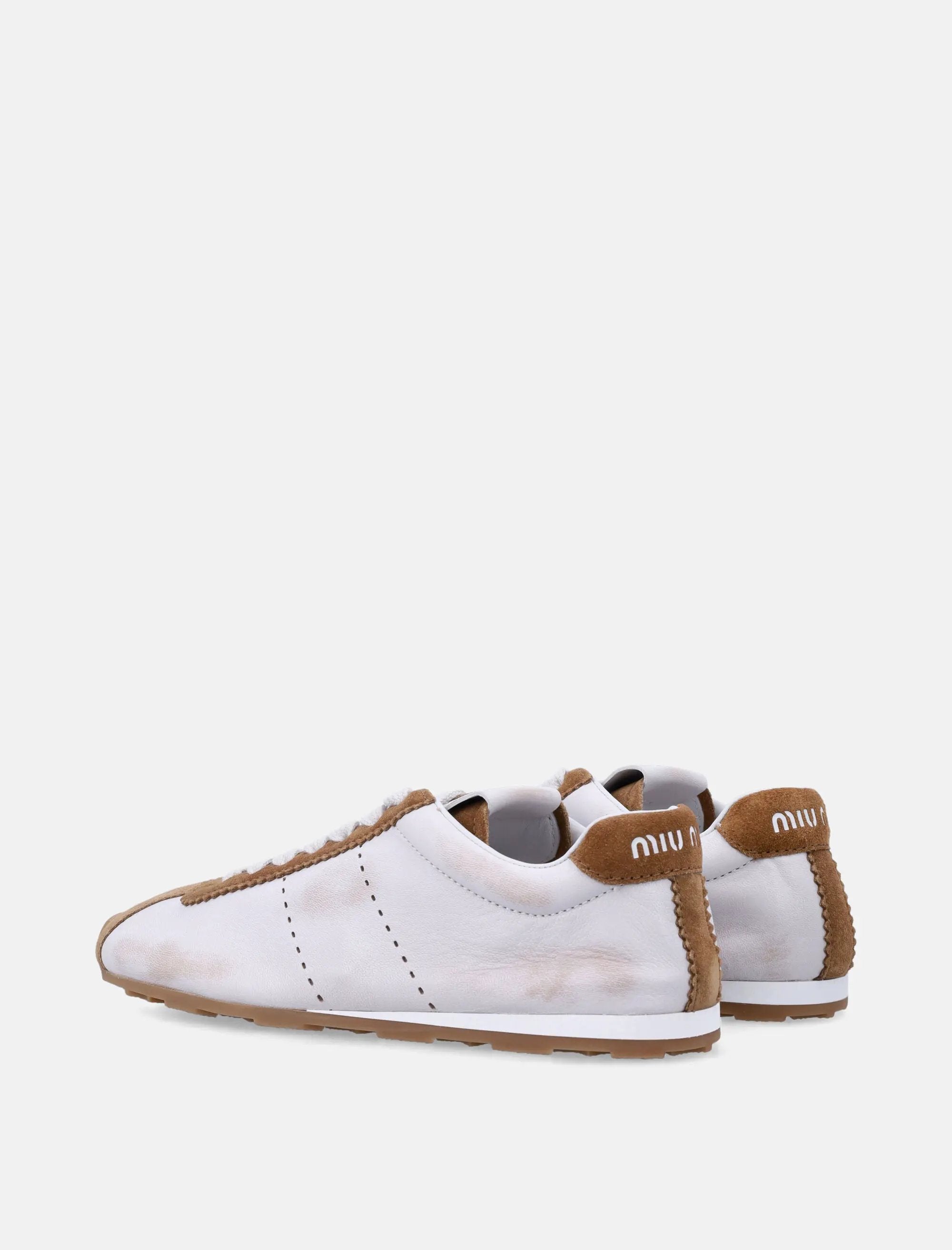 Plume Nappa Leather And Suede Womans Sneakers Miu miu – Гарантія оригінальності – збільшений вид