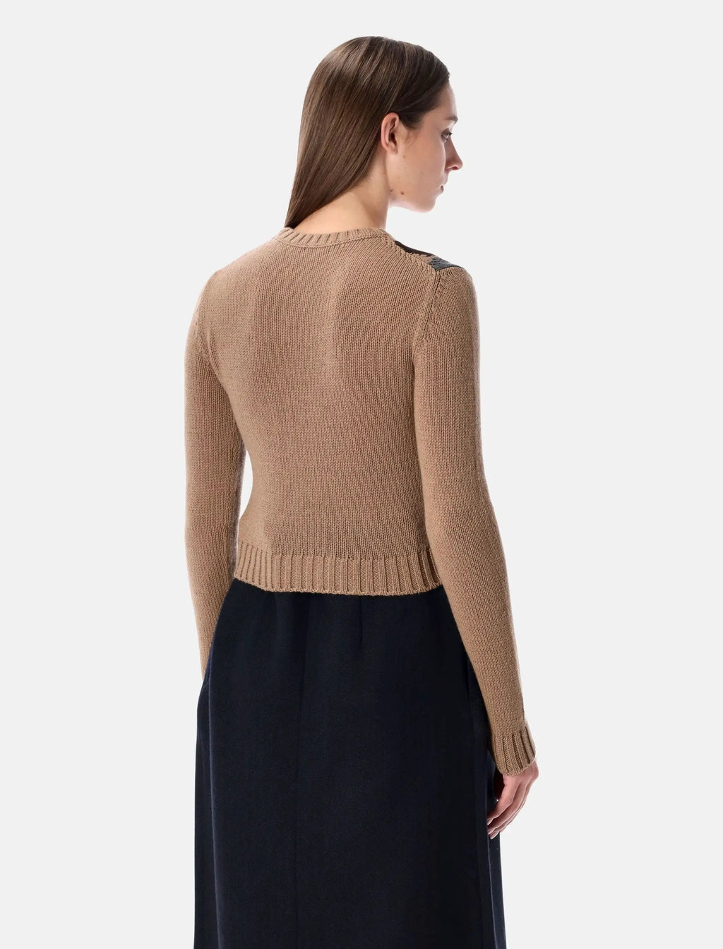 Оригінальна Cashmere Sweater With Argyle Pattern Prada – вид ззаду