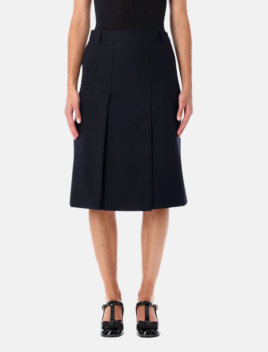 Wool Hopsack MIDI Skirt Prada оригінал – Купити в Україні – боковий вид