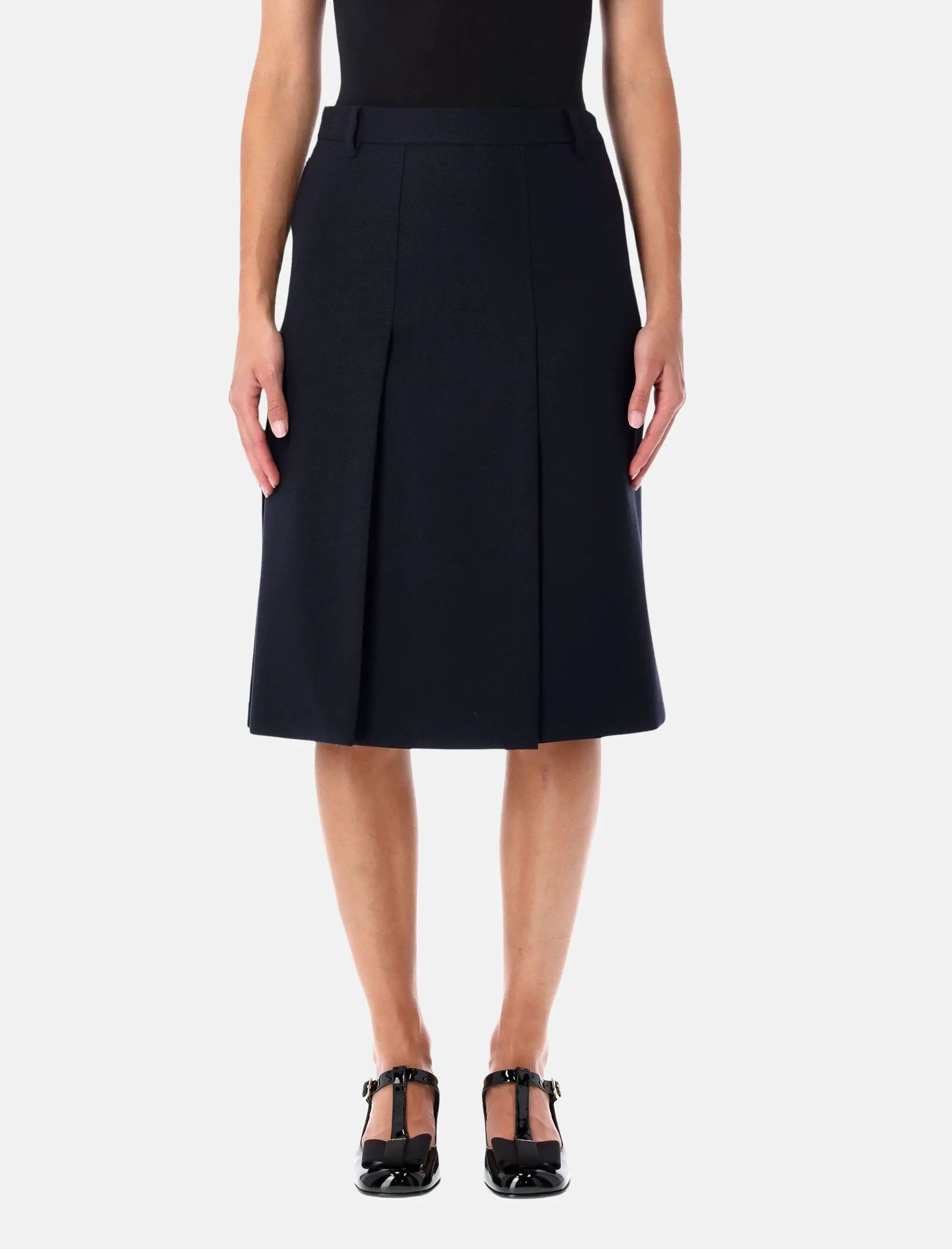 Wool Hopsack MIDI Skirt Prada оригінал – Купити в Україні – боковий вид