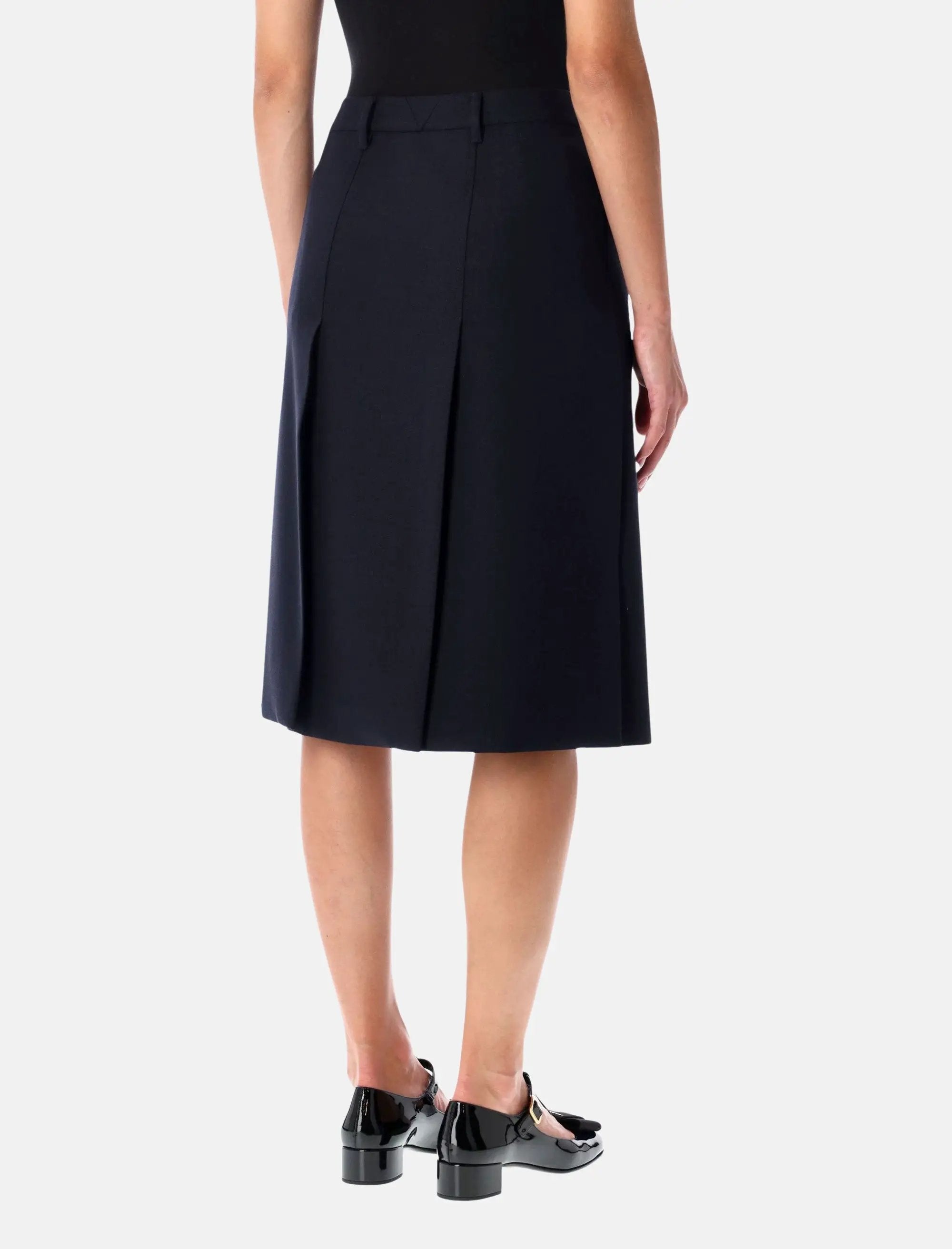 Wool Hopsack MIDI Skirt Prada оригінал – Купити в Україні – вид ззаду