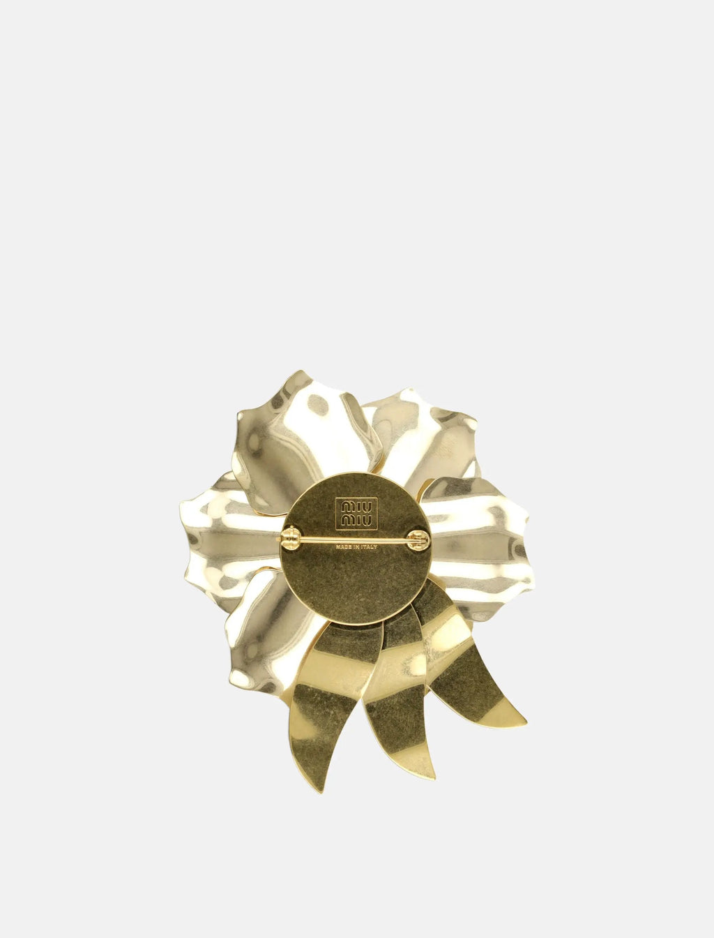 Оригінальна Metal Brooch With Central Crystal Miu miu – вид ззаду