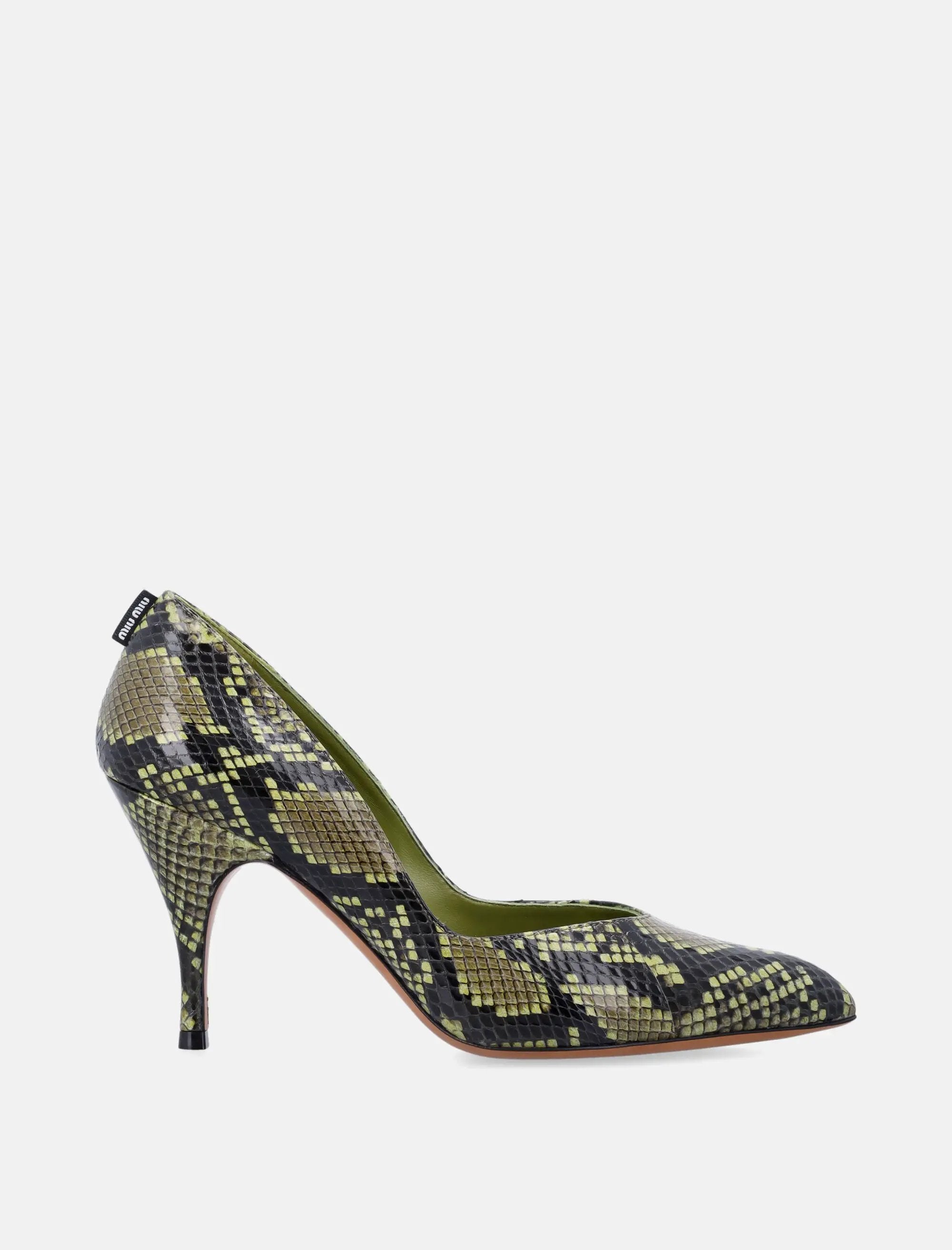 Python Print Ayers Leather Pumps Miu miu оригінал – Купити в Україні – боковий вид