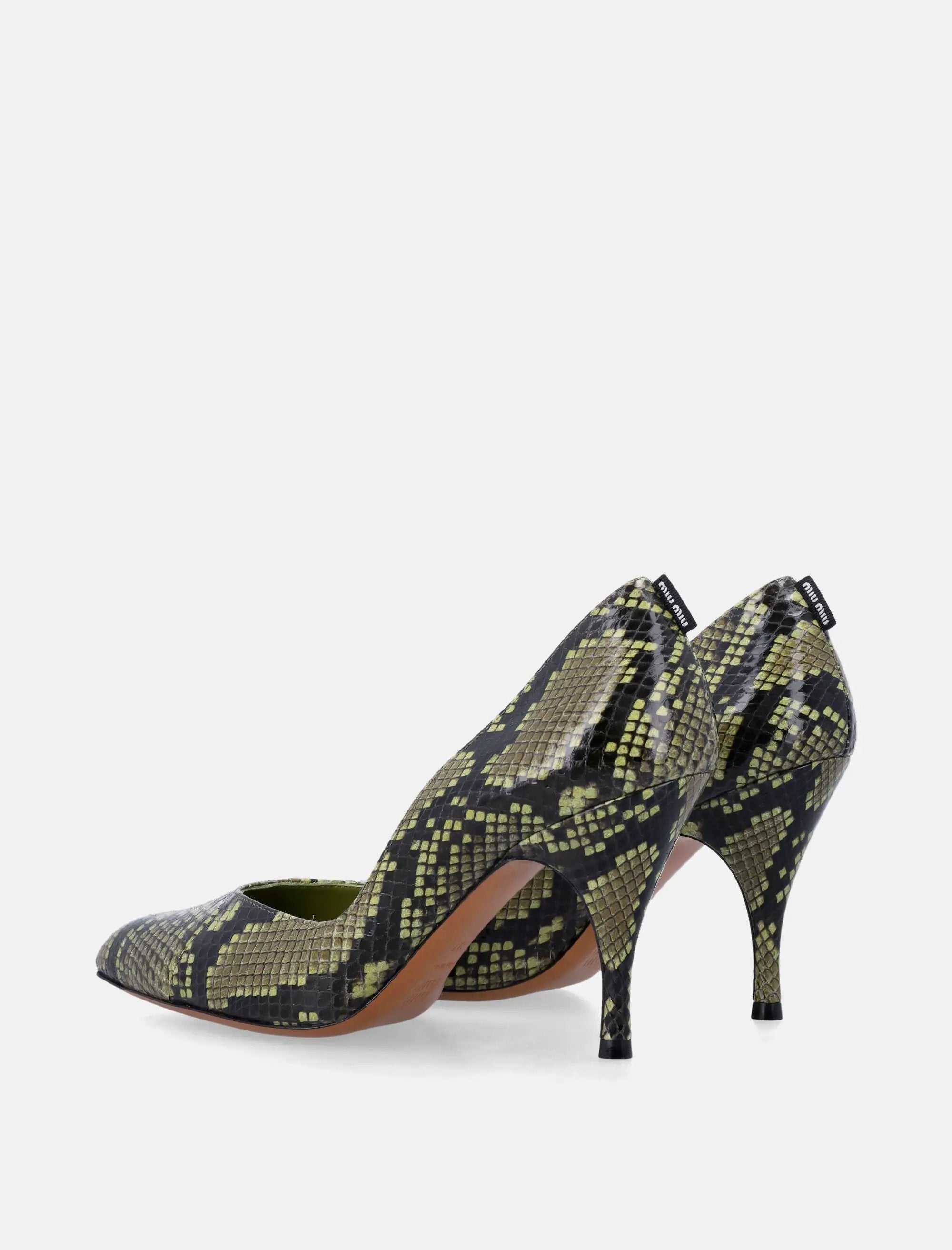 Python Print Ayers Leather Pumps Miu miu оригінал – Купити в Україні – збільшений вид