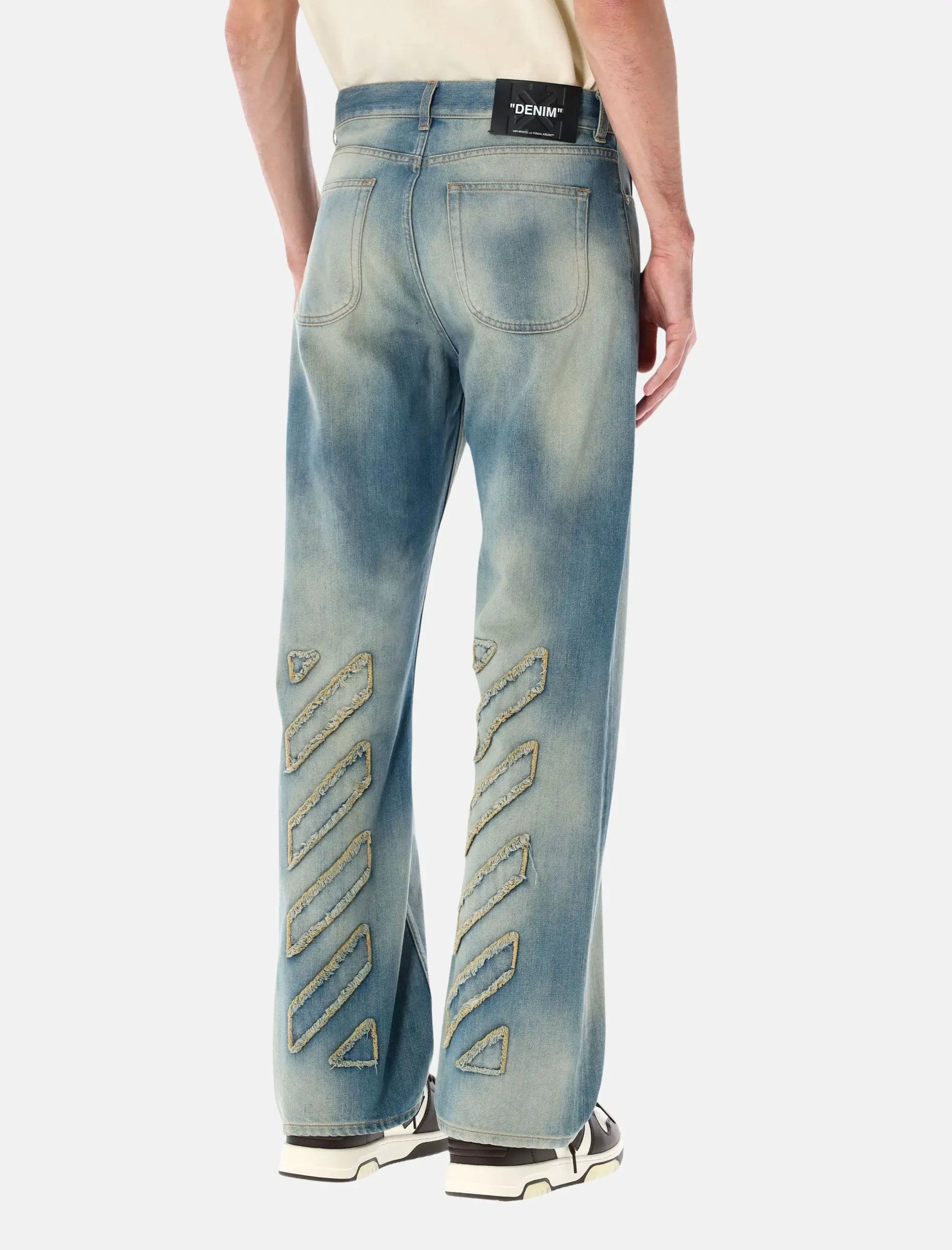 Diag Raw Patch 90s Skate Jeans Off-white оригінал – Купити в Україні – вид ззаду