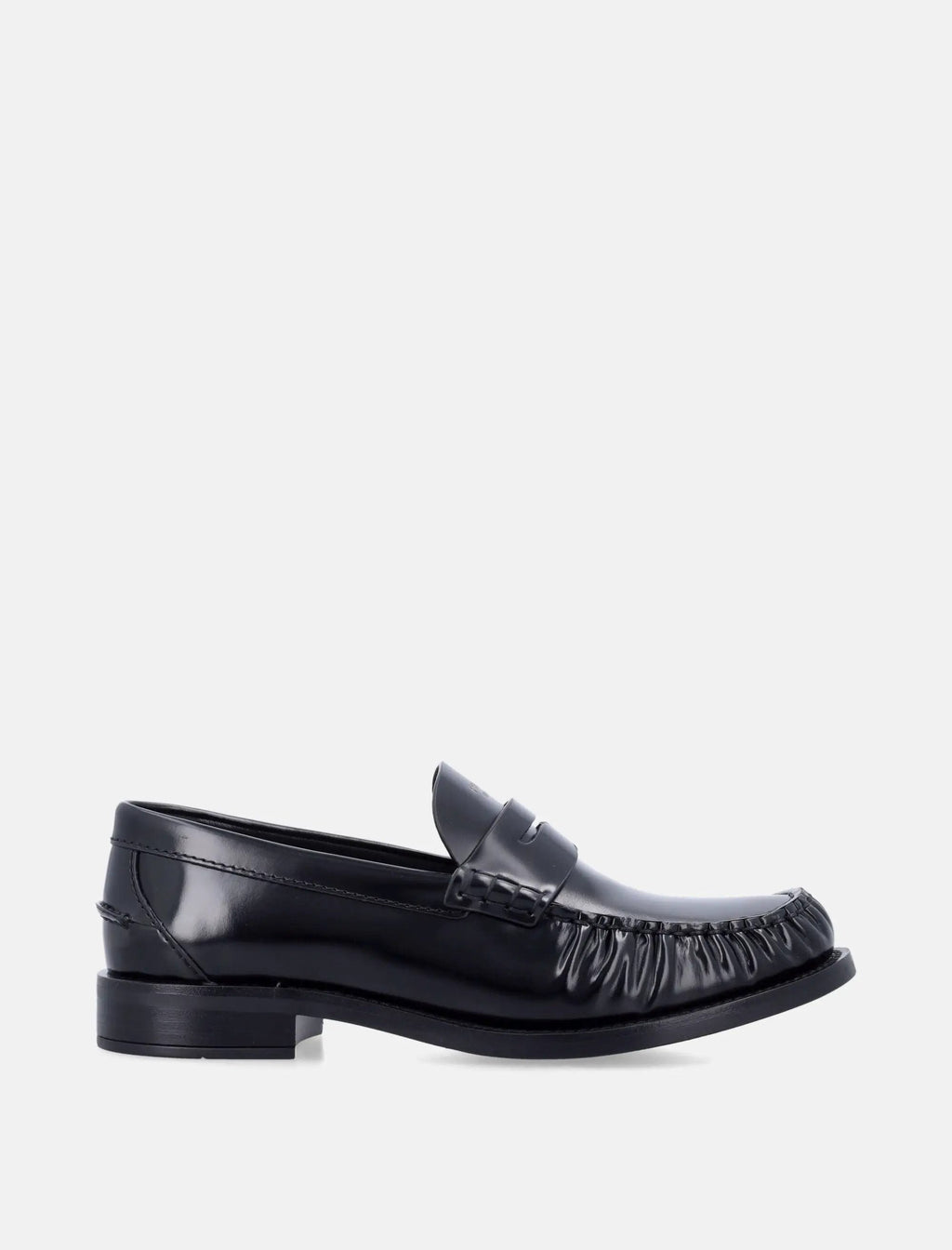Brushed Leather Loafers Prada оригінал – Купити в Україні – боковий вид