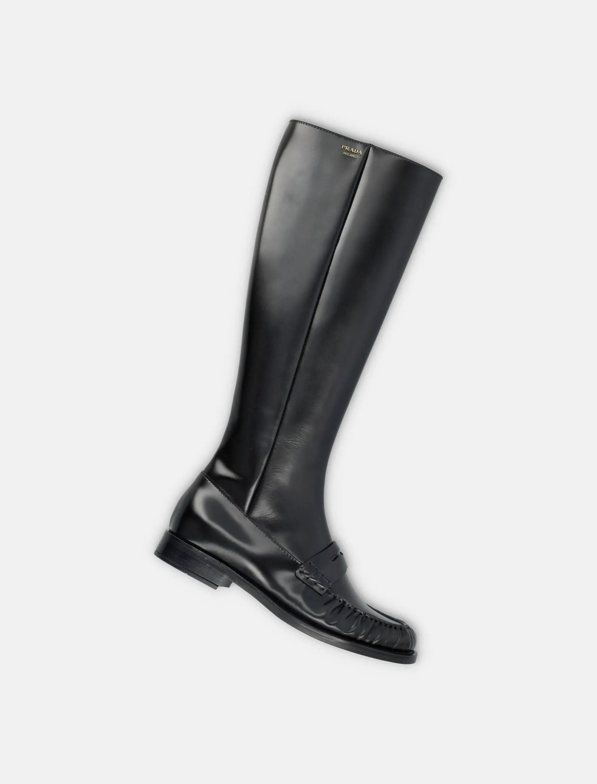 Polished Leather Penny Knee High Boots Prada оригінал – Купити в Україні – детальний вид