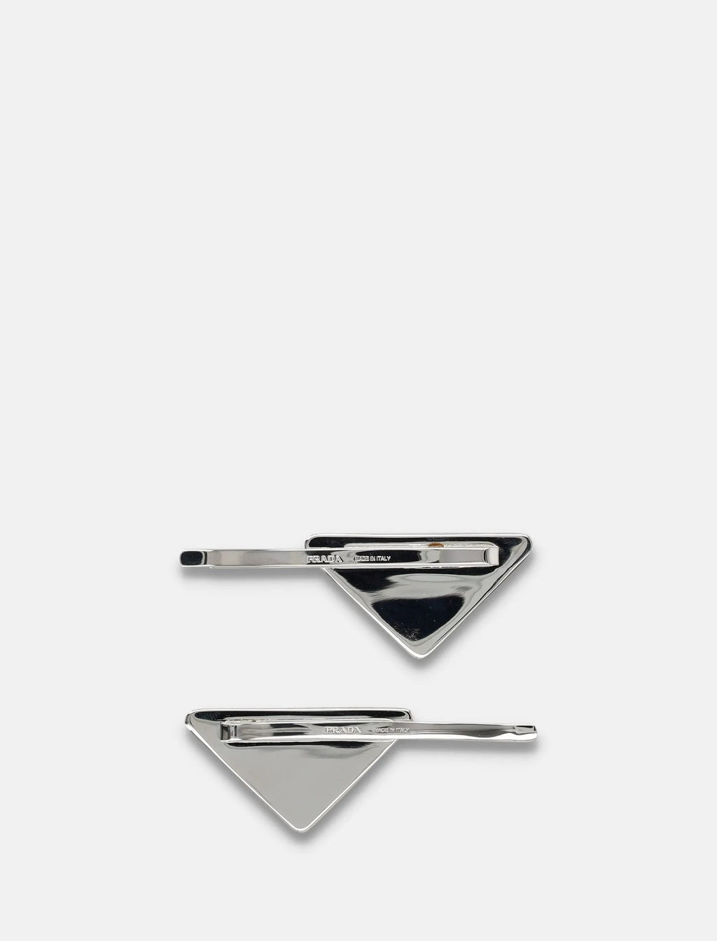 Оригінальна Metal Hair Clip With Logo Prada – вид ззаду