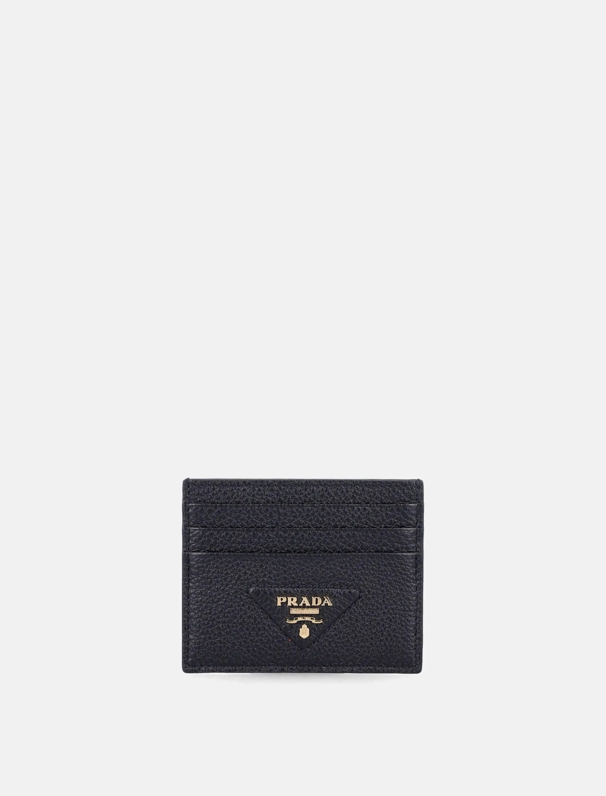 Оригінальна Leather Card Holder Prada – боковий вид