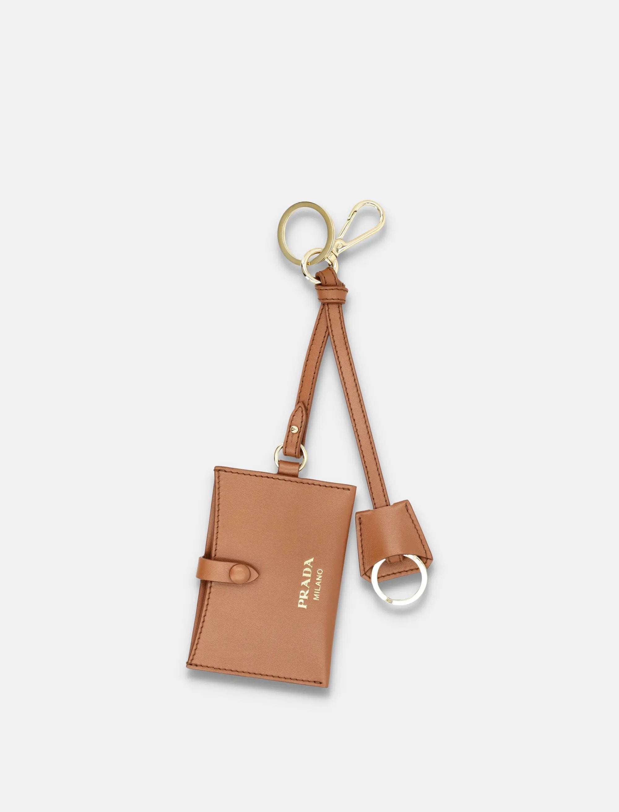 Leather Keychain Card Holder Prada оригінал – Купити в Україні – боковий вид