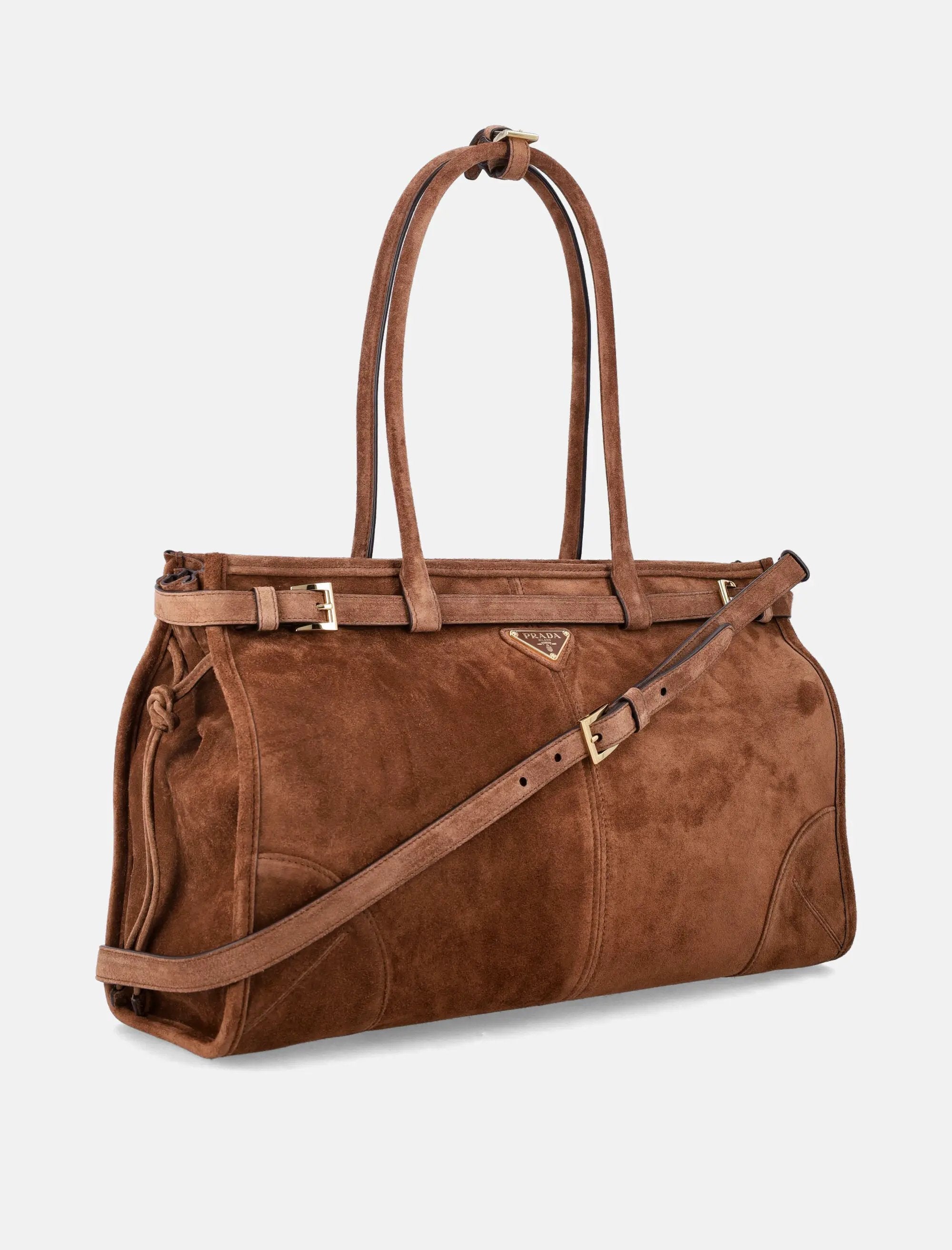 Bonnie Large Suede Tote Bag Prada оригінал – Купити в Україні – детальний вид